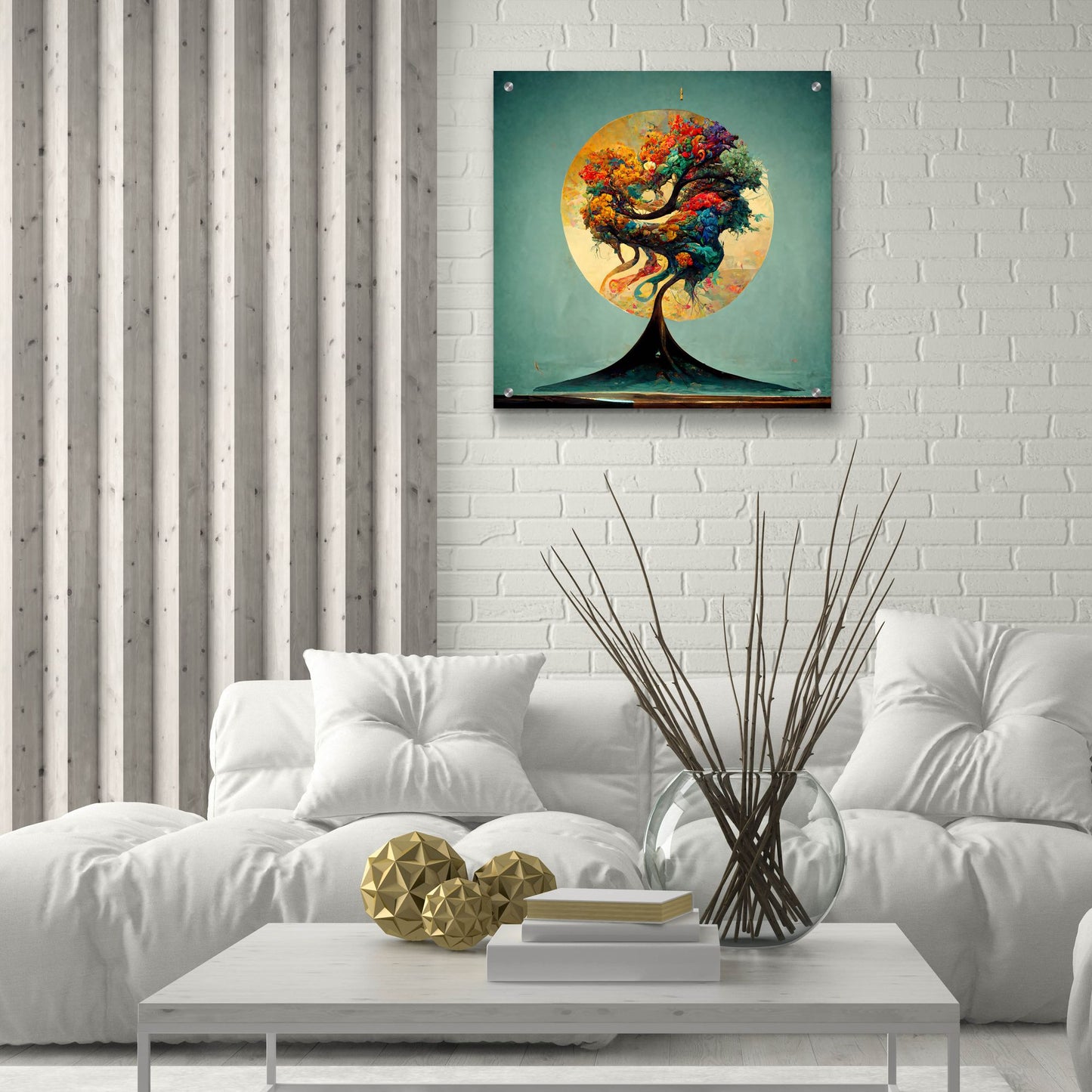 Epic Art 'Tree Of Life 10' by Ray Heere, Acrylic Glass Wall Art,24x24