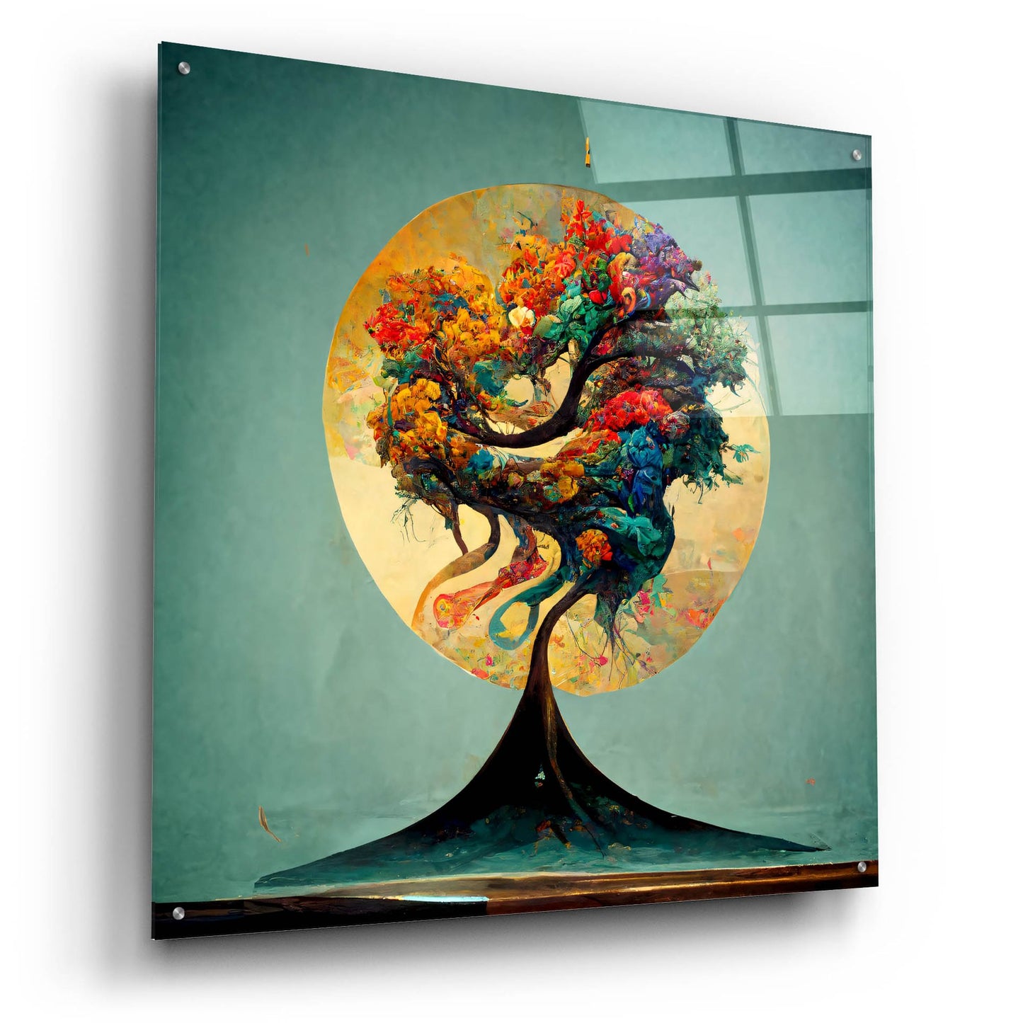 Epic Art 'Tree Of Life 10' by Ray Heere, Acrylic Glass Wall Art,36x36