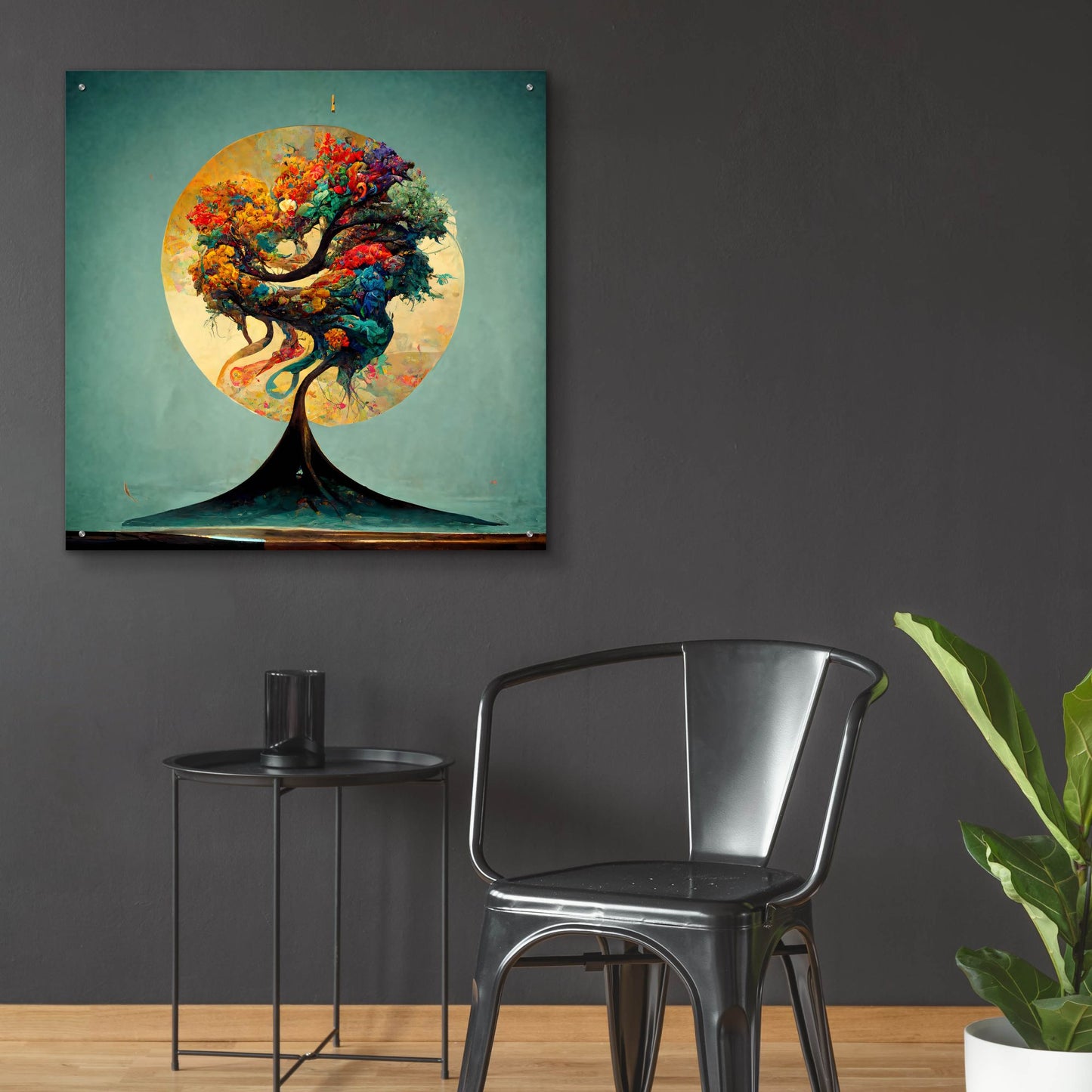 Epic Art 'Tree Of Life 10' by Ray Heere, Acrylic Glass Wall Art,36x36
