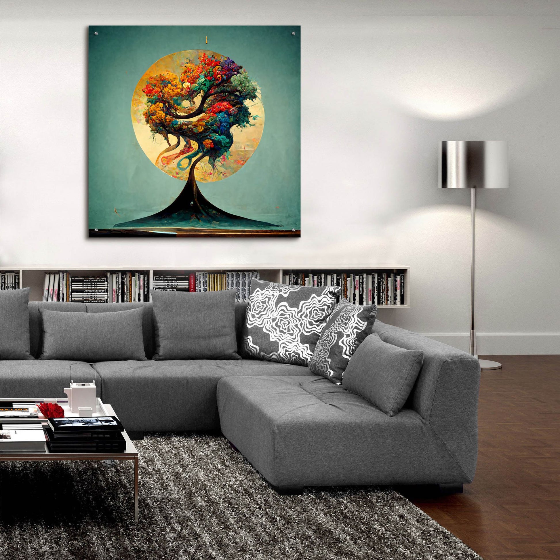Epic Art 'Tree Of Life 10' by Ray Heere, Acrylic Glass Wall Art,36x36