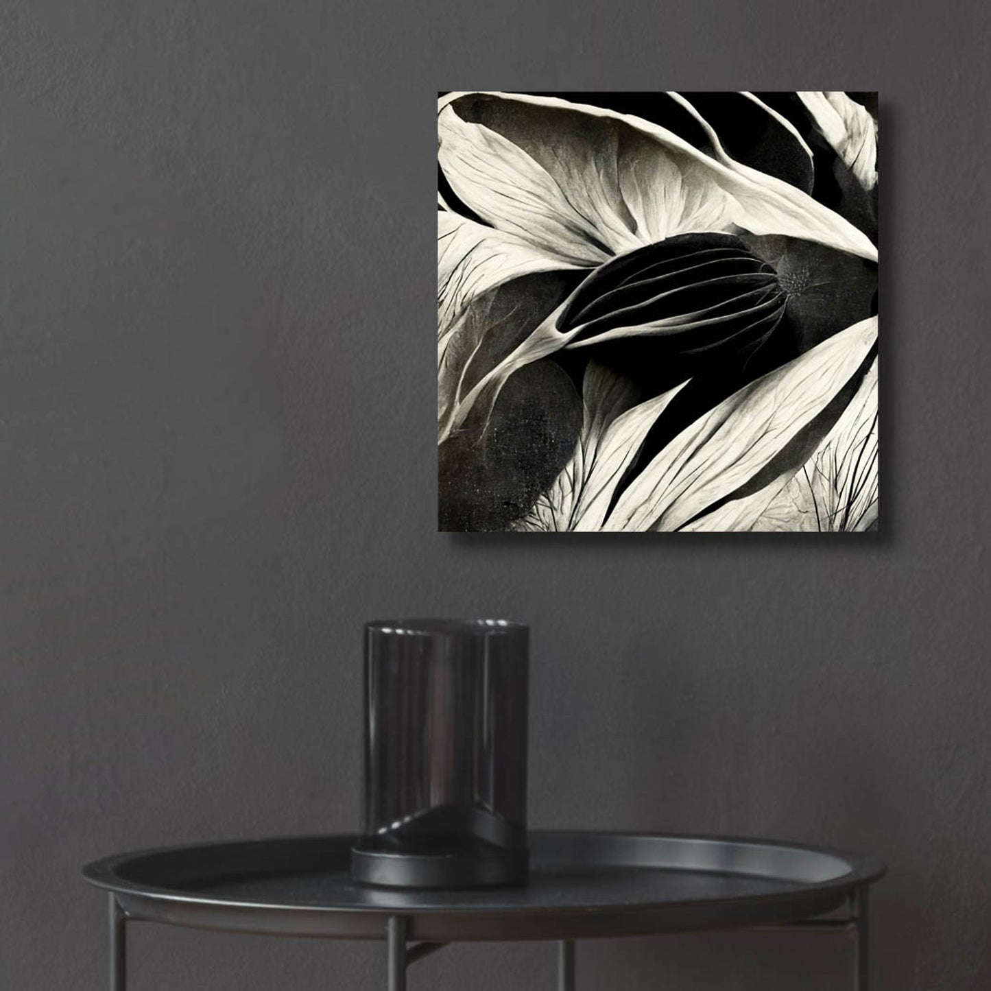 Epic Art 'Flowers Black White 2' by Ray Heere, Acrylic Glass Wall Art,12x12