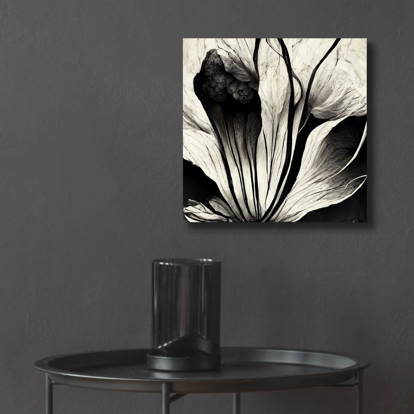 Epic Art 'Flowers Black White 3' by Ray Heere, Acrylic Glass Wall Art,12x12