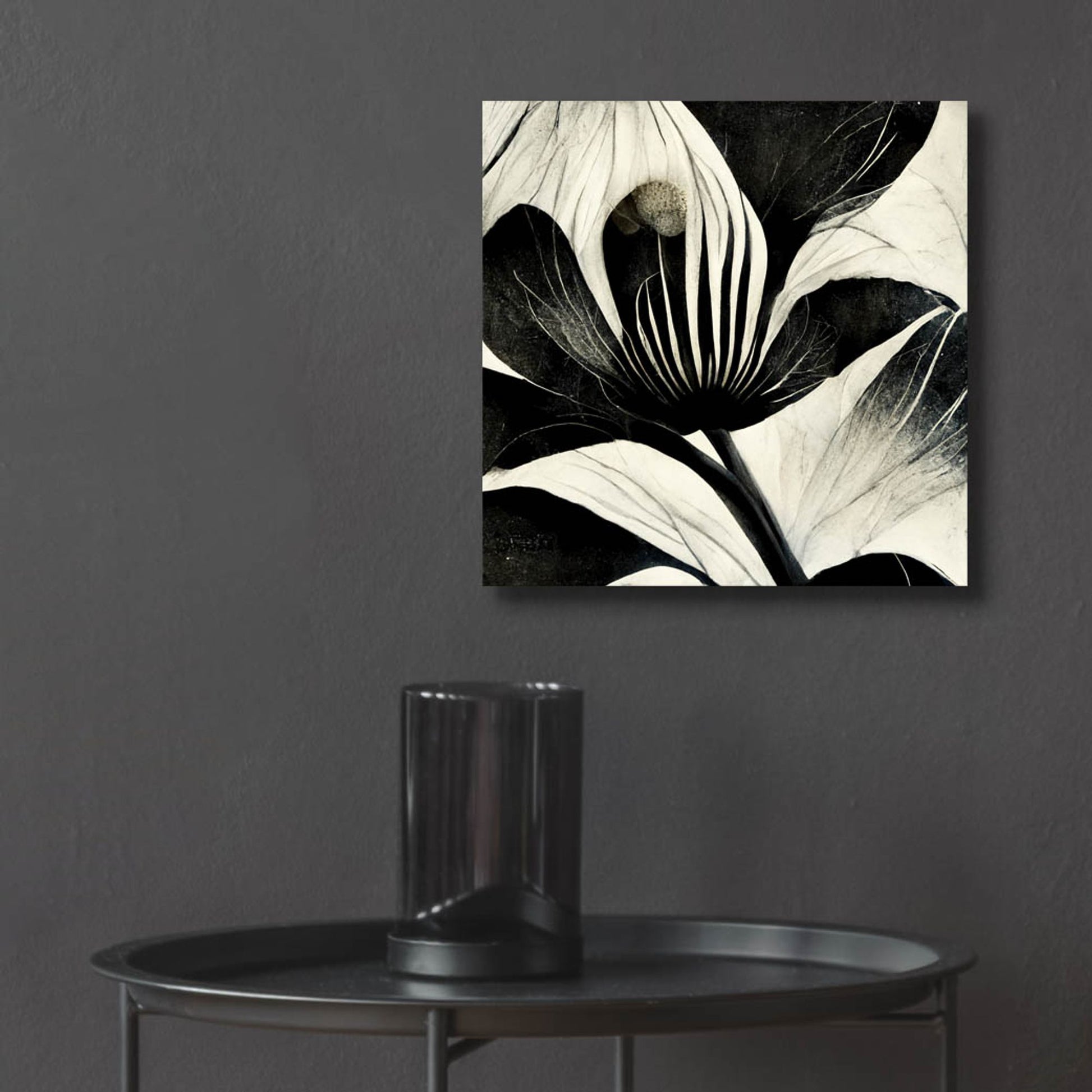 Epic Art 'Flowers Black White 6' by Ray Heere, Acrylic Glass Wall Art,12x12