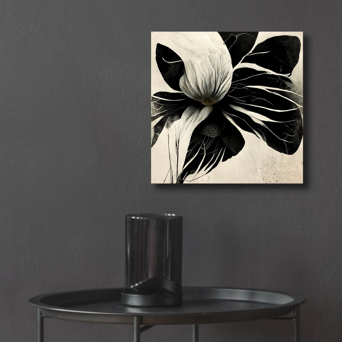 Epic Art 'Flowers Black White 8' by Ray Heere, Acrylic Glass Wall Art,12x12