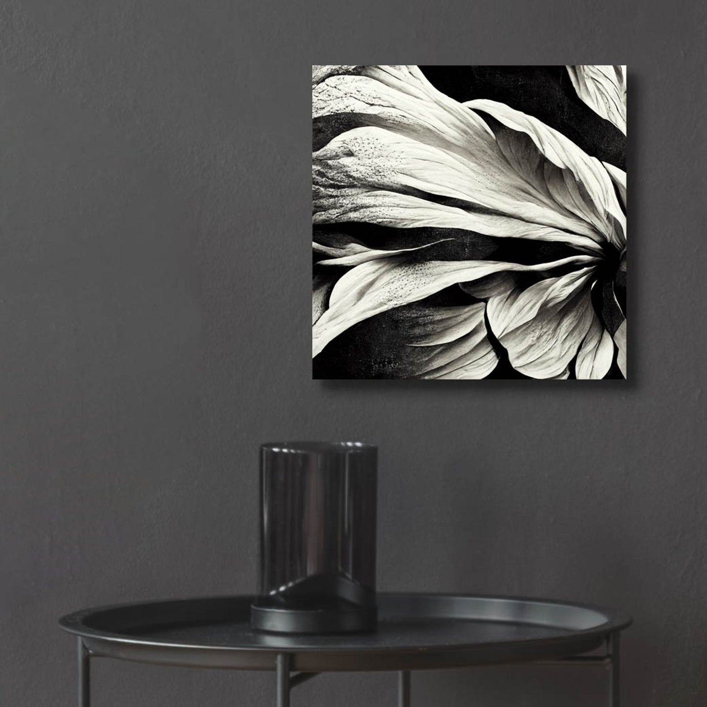 Epic Art 'Flowers Black White 9' by Ray Heere, Acrylic Glass Wall Art,12x12