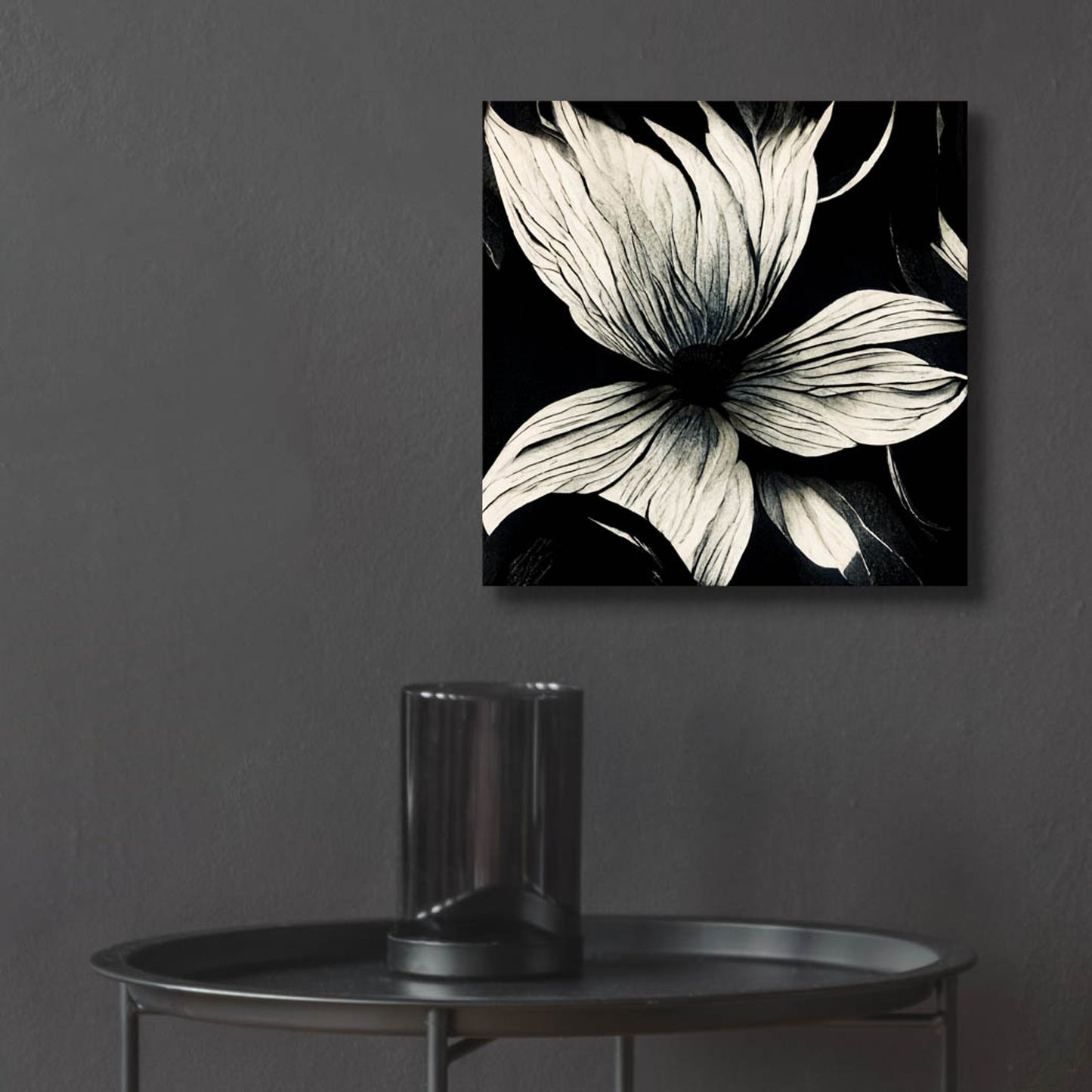 Epic Art 'Flowers Black White 10' by Ray Heere, Acrylic Glass Wall Art,12x12