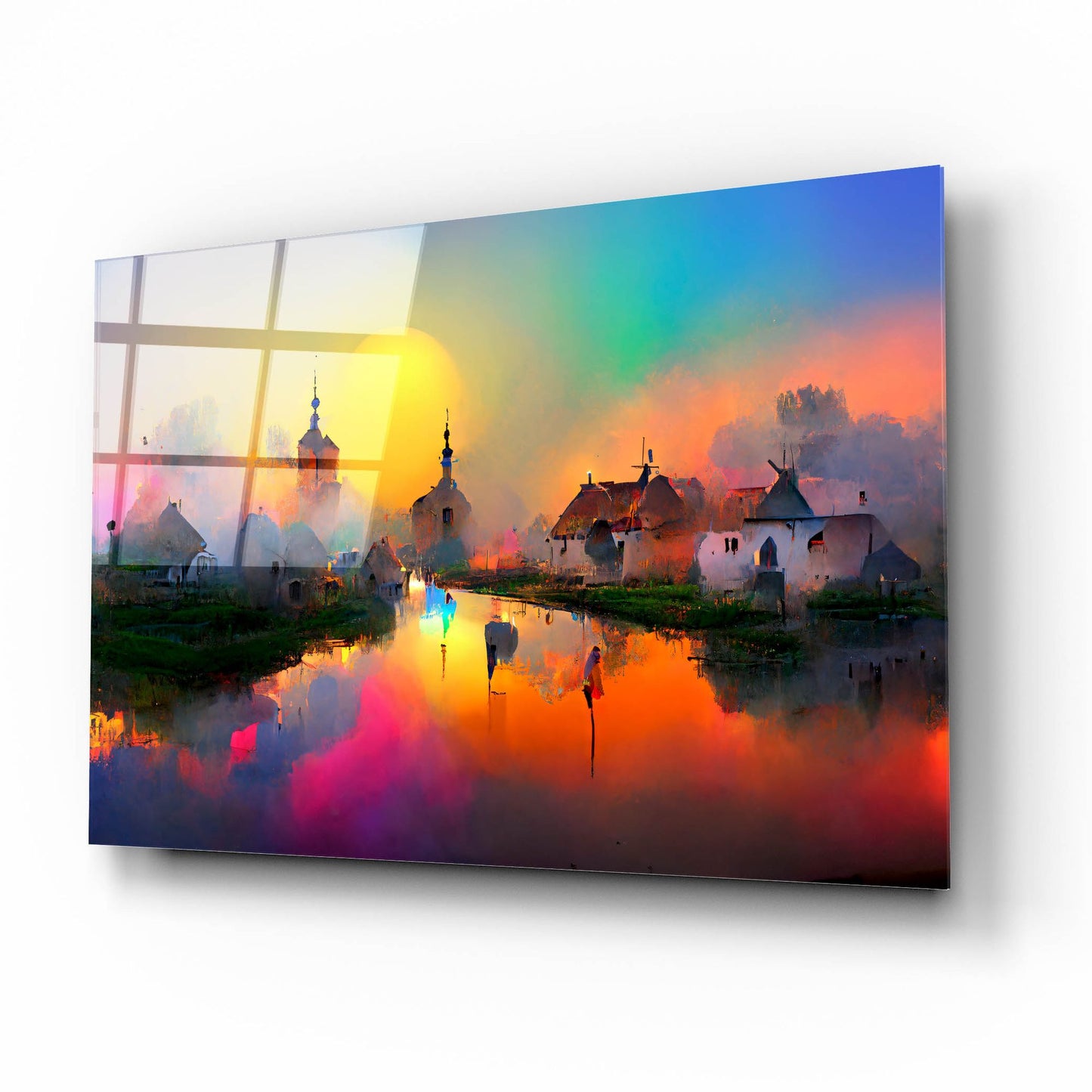 Epic Art 'Medieval Landscapes 1' by Ray Heere, Acrylic Glass Wall Art,16x12