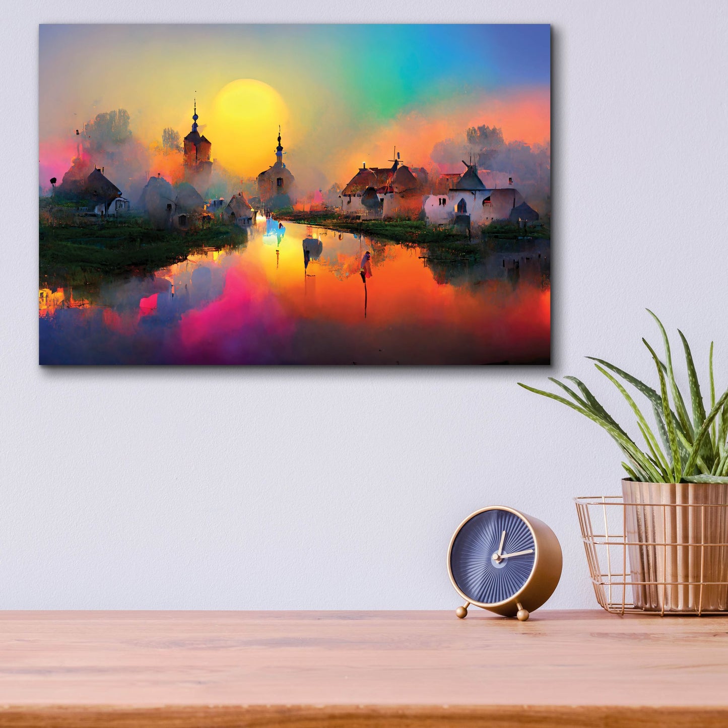 Epic Art 'Medieval Landscapes 1' by Ray Heere, Acrylic Glass Wall Art,16x12