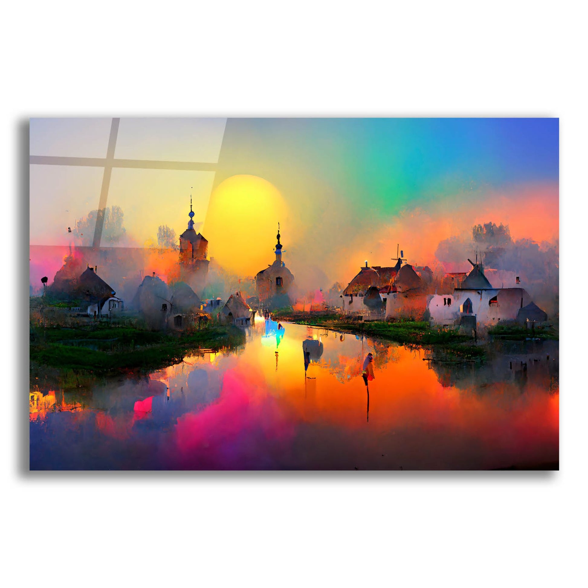 Epic Art 'Medieval Landscapes 1' by Ray Heere, Acrylic Glass Wall Art,16x12