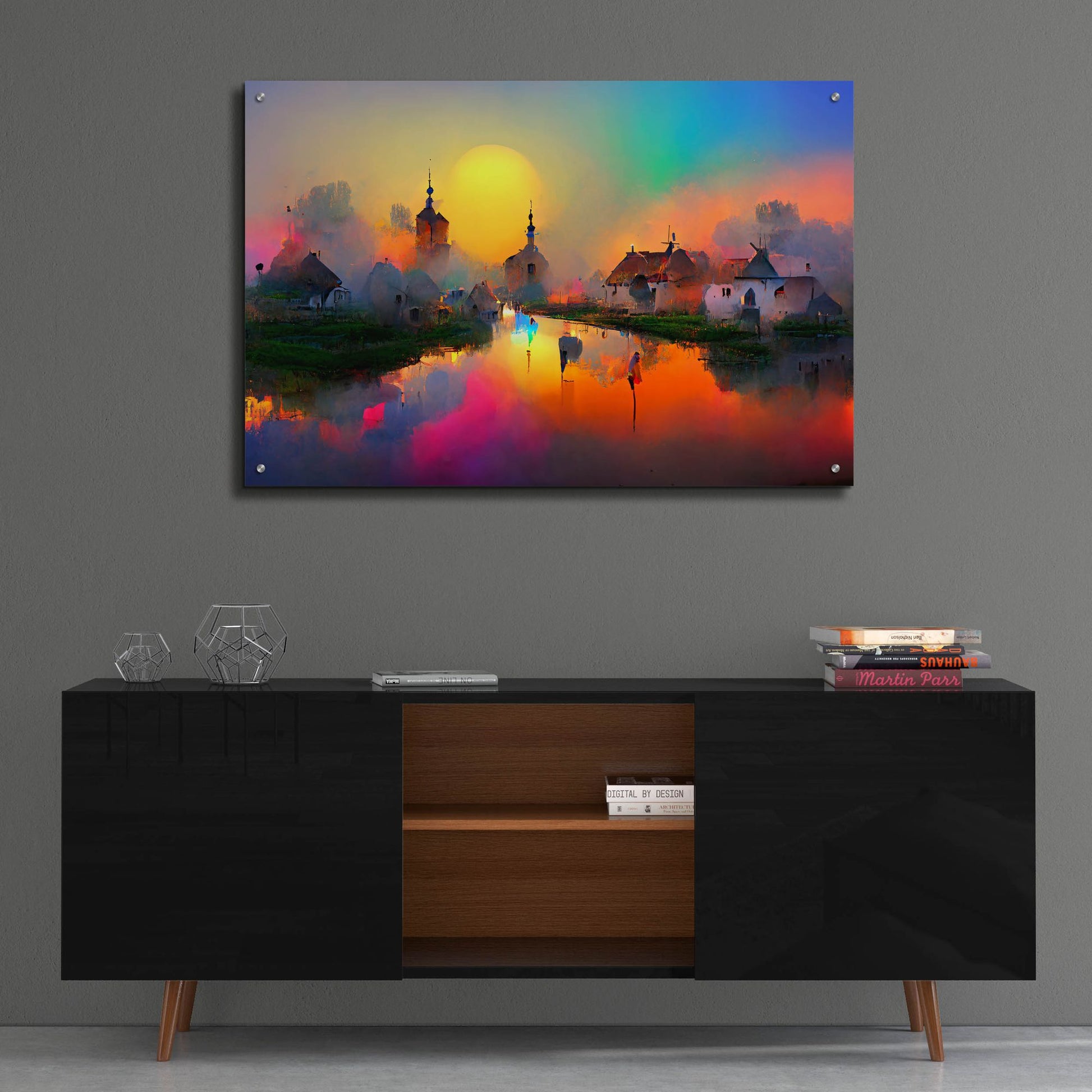 Epic Art 'Medieval Landscapes 1' by Ray Heere, Acrylic Glass Wall Art,36x24