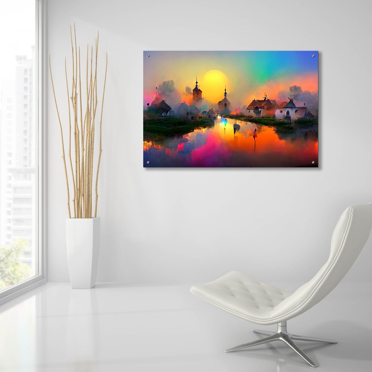 Epic Art 'Medieval Landscapes 1' by Ray Heere, Acrylic Glass Wall Art,36x24