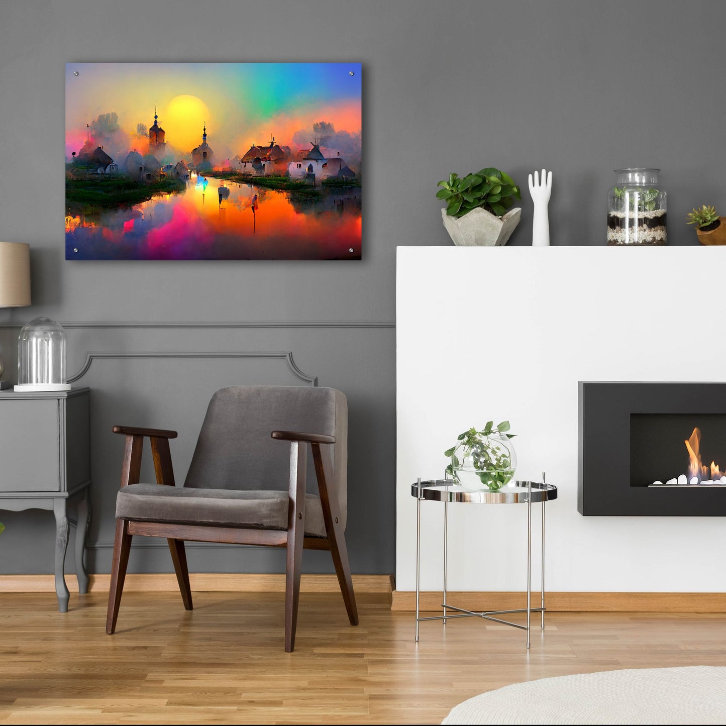 Epic Art 'Medieval Landscapes 1' by Ray Heere, Acrylic Glass Wall Art,36x24