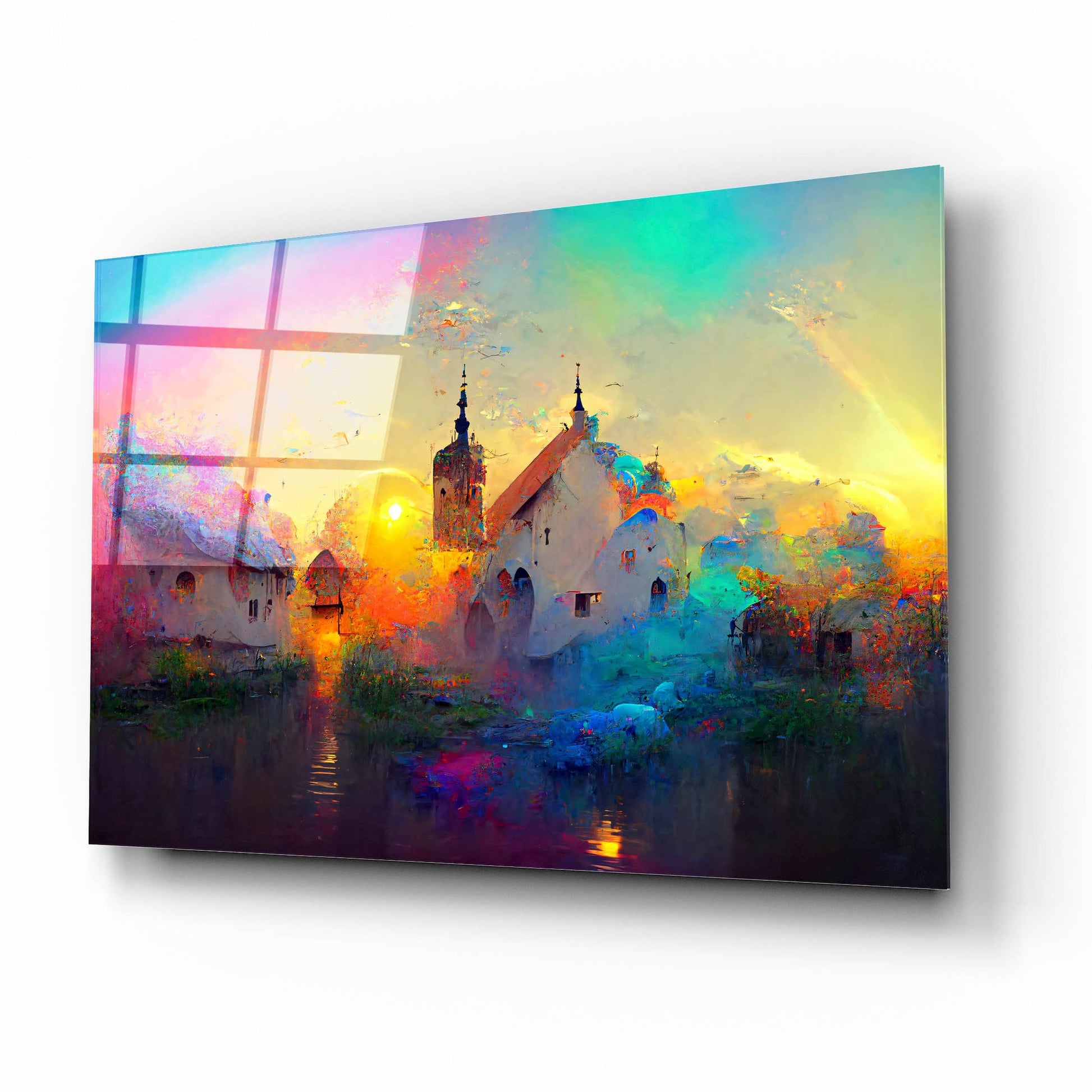 Epic Art 'Medieval Landscapes 2' by Ray Heere, Acrylic Glass Wall Art,16x12