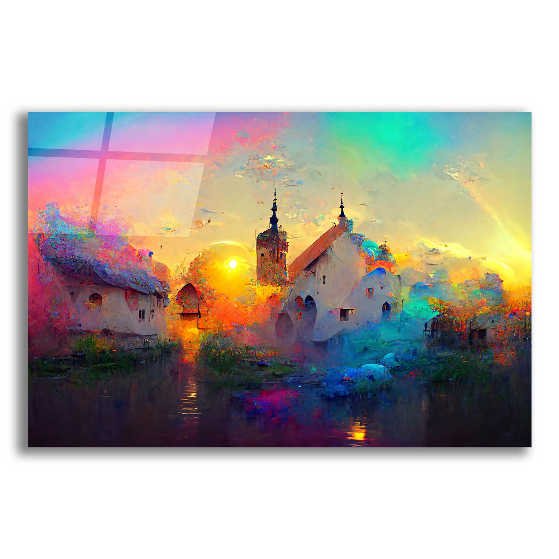 Epic Art 'Medieval Landscapes 2' by Ray Heere, Acrylic Glass Wall Art,16x12