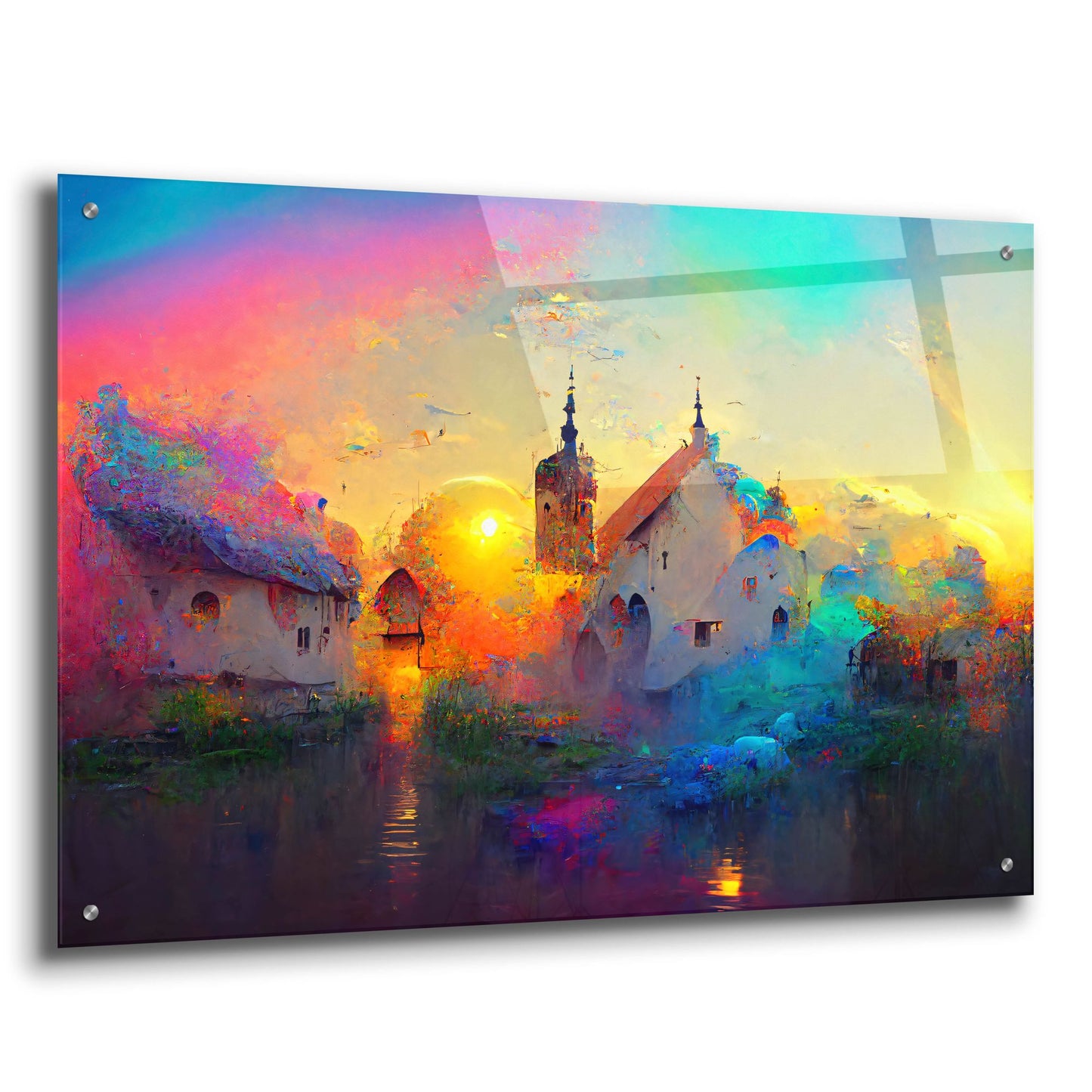 Epic Art 'Medieval Landscapes 2' by Ray Heere, Acrylic Glass Wall Art,36x24