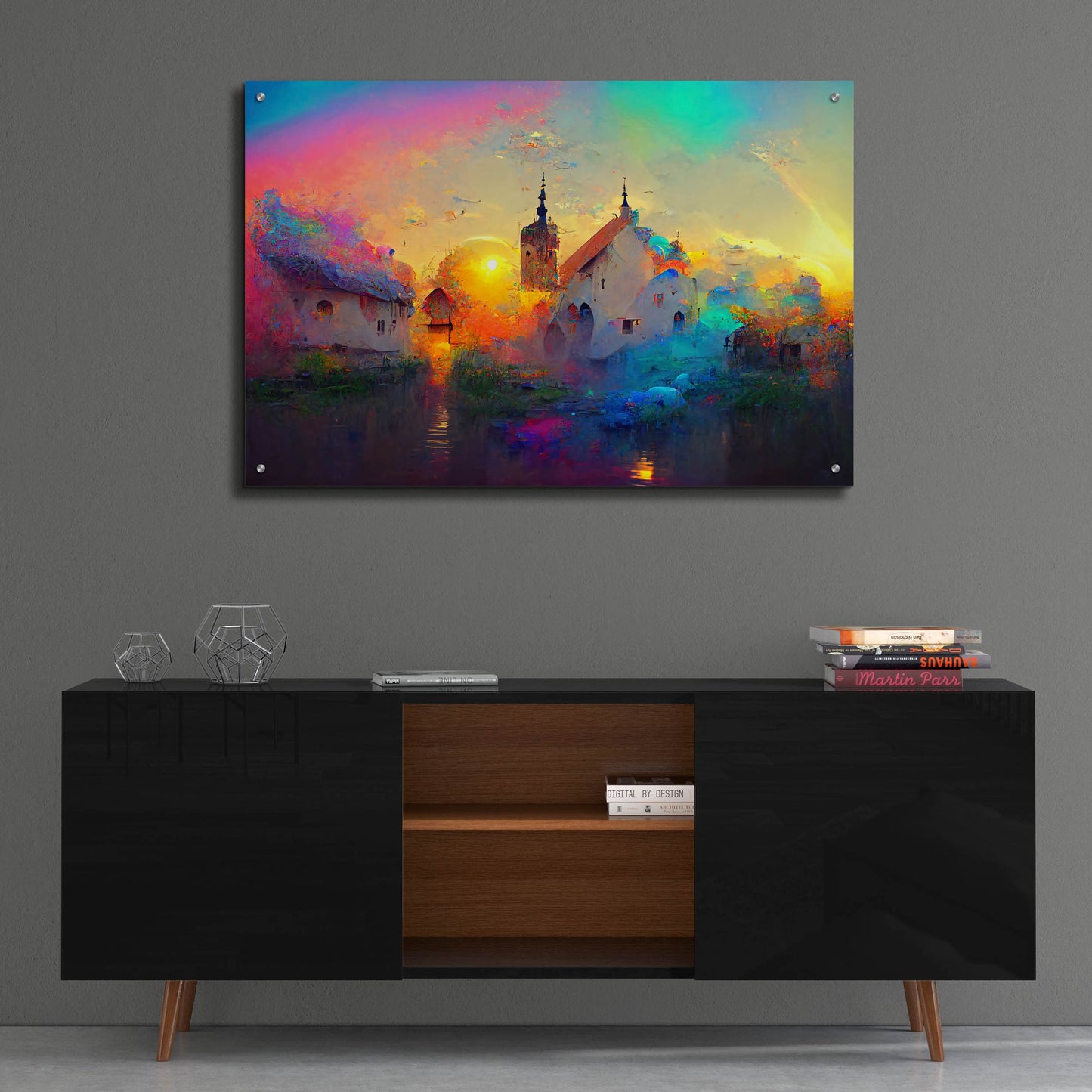 Epic Art 'Medieval Landscapes 2' by Ray Heere, Acrylic Glass Wall Art,36x24