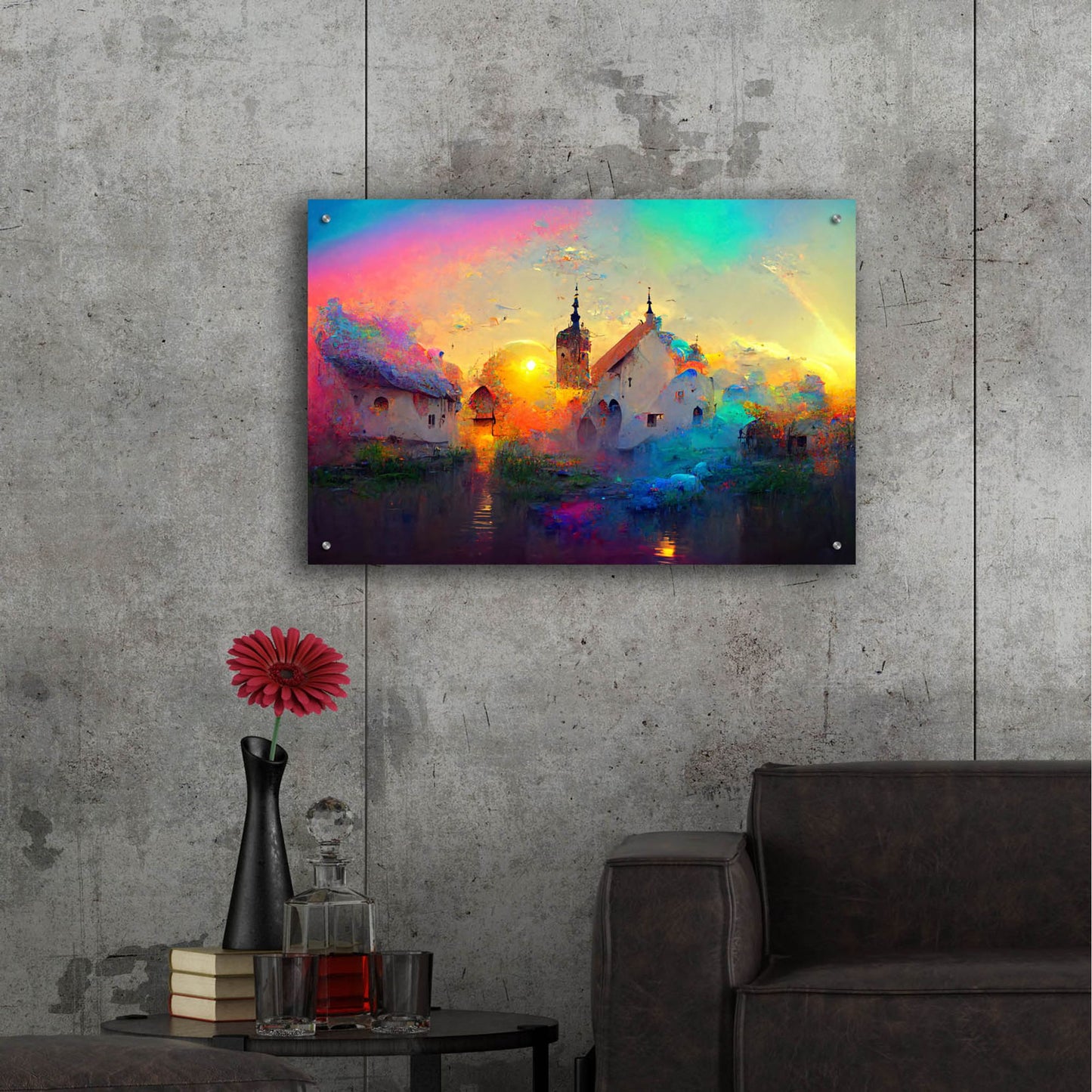 Epic Art 'Medieval Landscapes 2' by Ray Heere, Acrylic Glass Wall Art,36x24