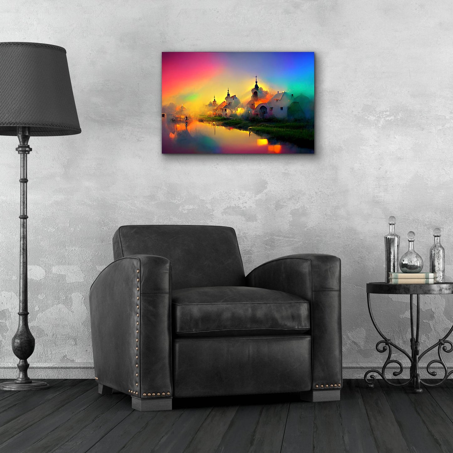 Epic Art 'Medieval Landscapes 3' by Ray Heere, Acrylic Glass Wall Art,24x16