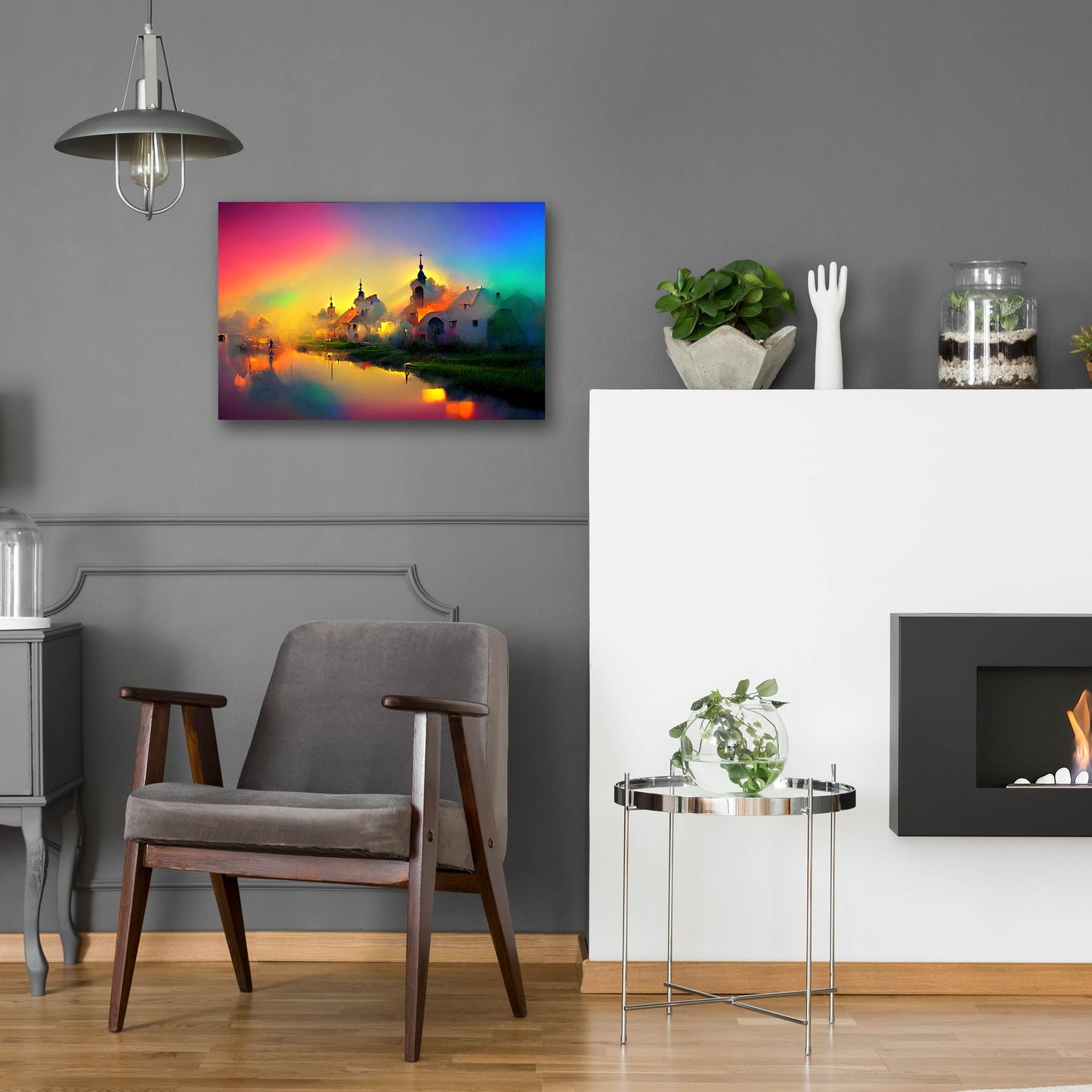 Epic Art 'Medieval Landscapes 3' by Ray Heere, Acrylic Glass Wall Art,24x16