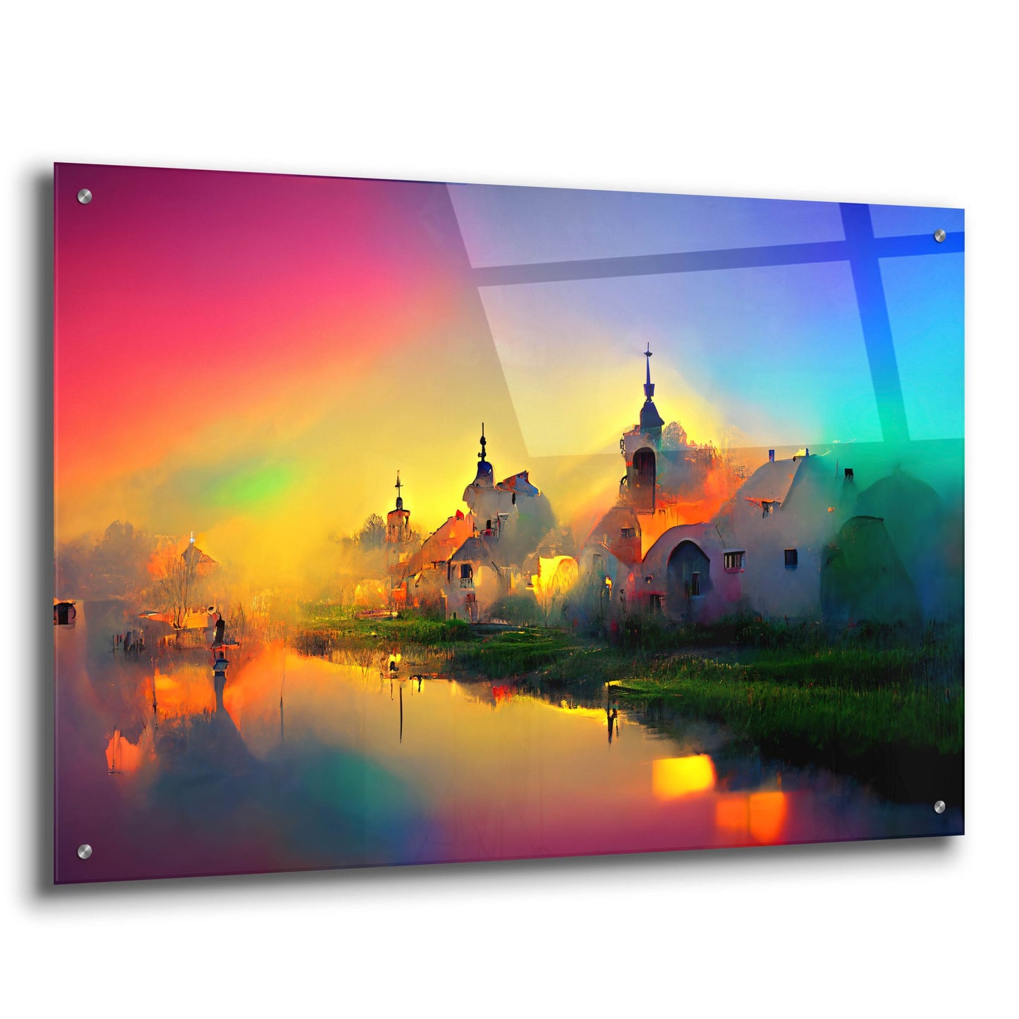 Epic Art 'Medieval Landscapes 3' by Ray Heere, Acrylic Glass Wall Art,36x24