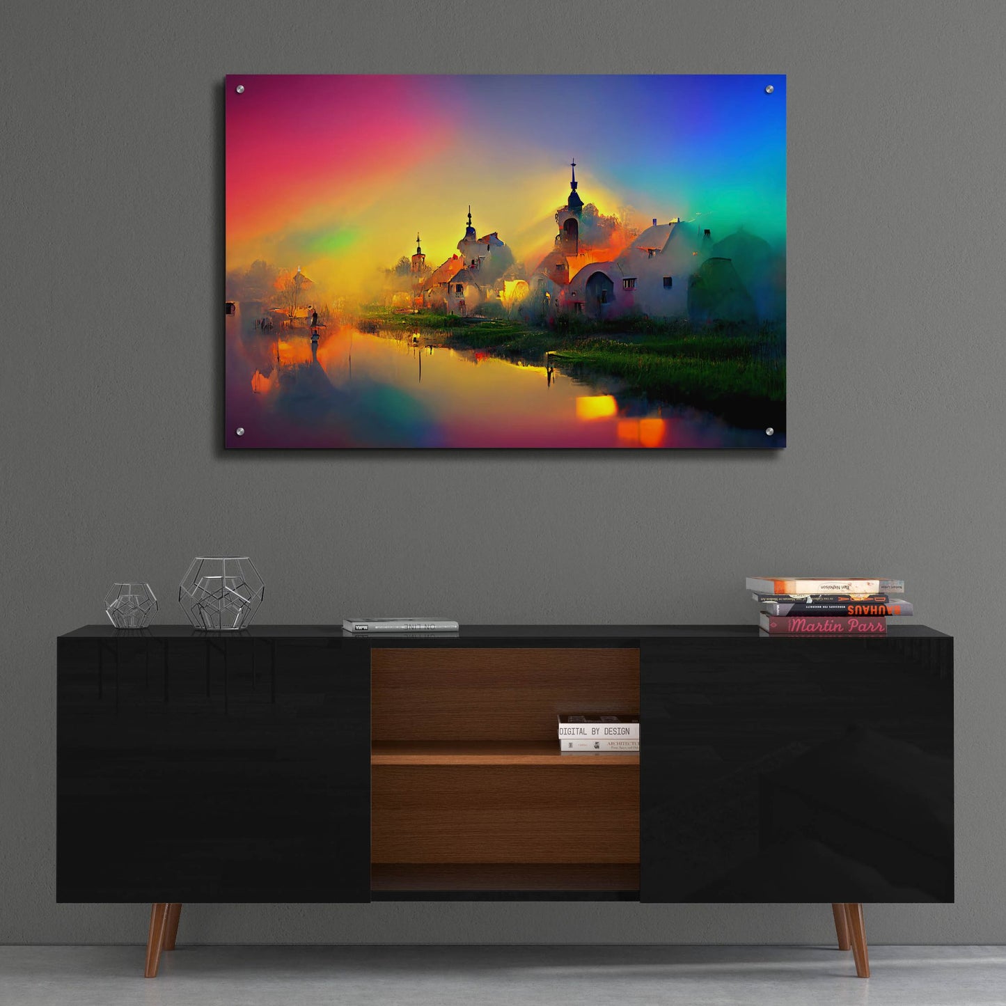 Epic Art 'Medieval Landscapes 3' by Ray Heere, Acrylic Glass Wall Art,36x24