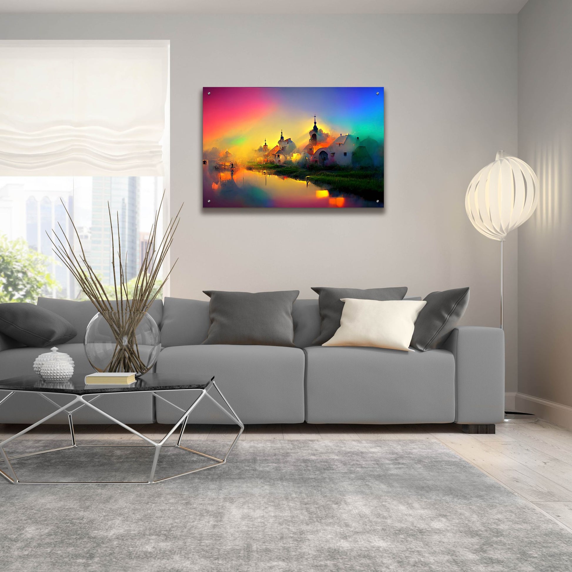 Epic Art 'Medieval Landscapes 3' by Ray Heere, Acrylic Glass Wall Art,36x24