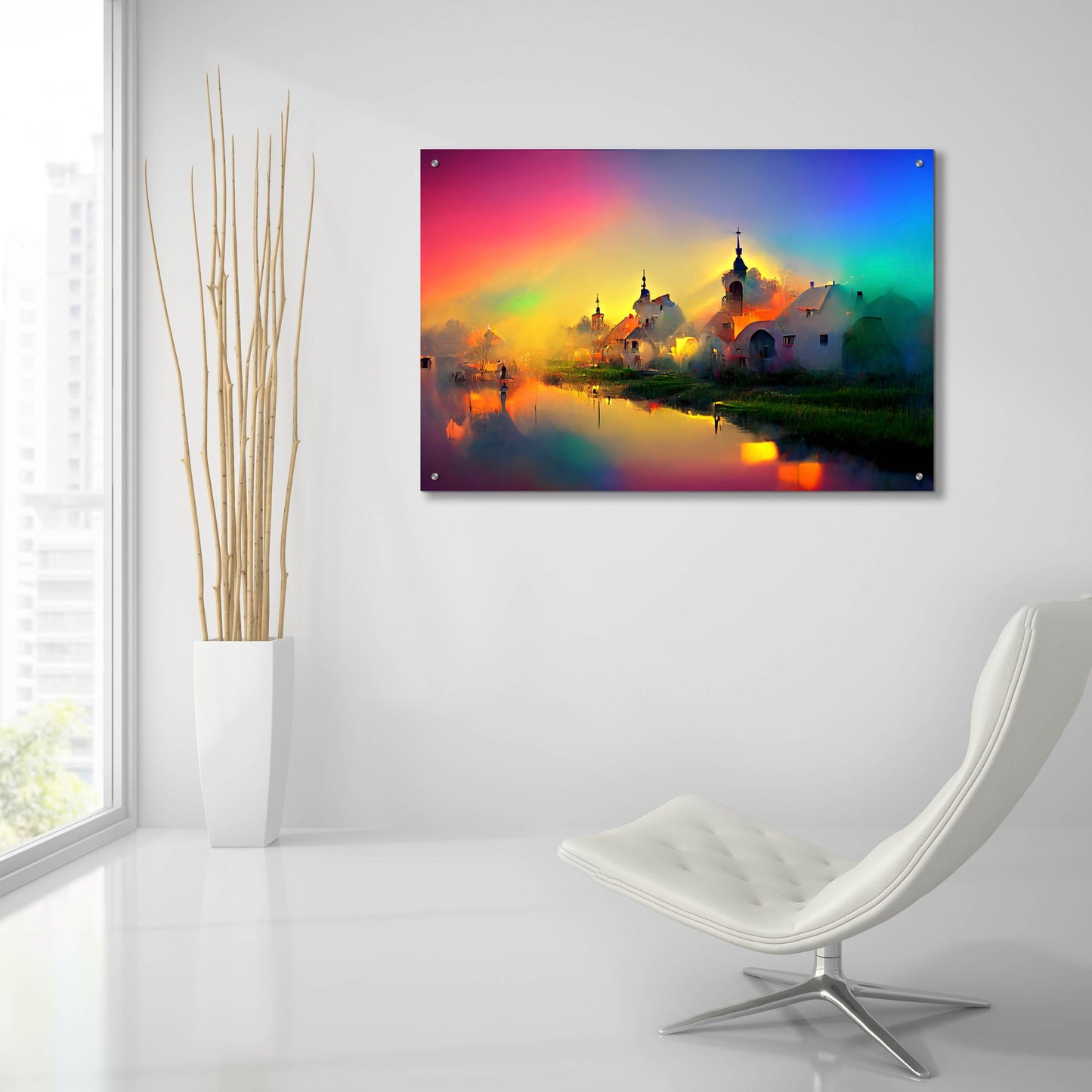 Epic Art 'Medieval Landscapes 3' by Ray Heere, Acrylic Glass Wall Art,36x24