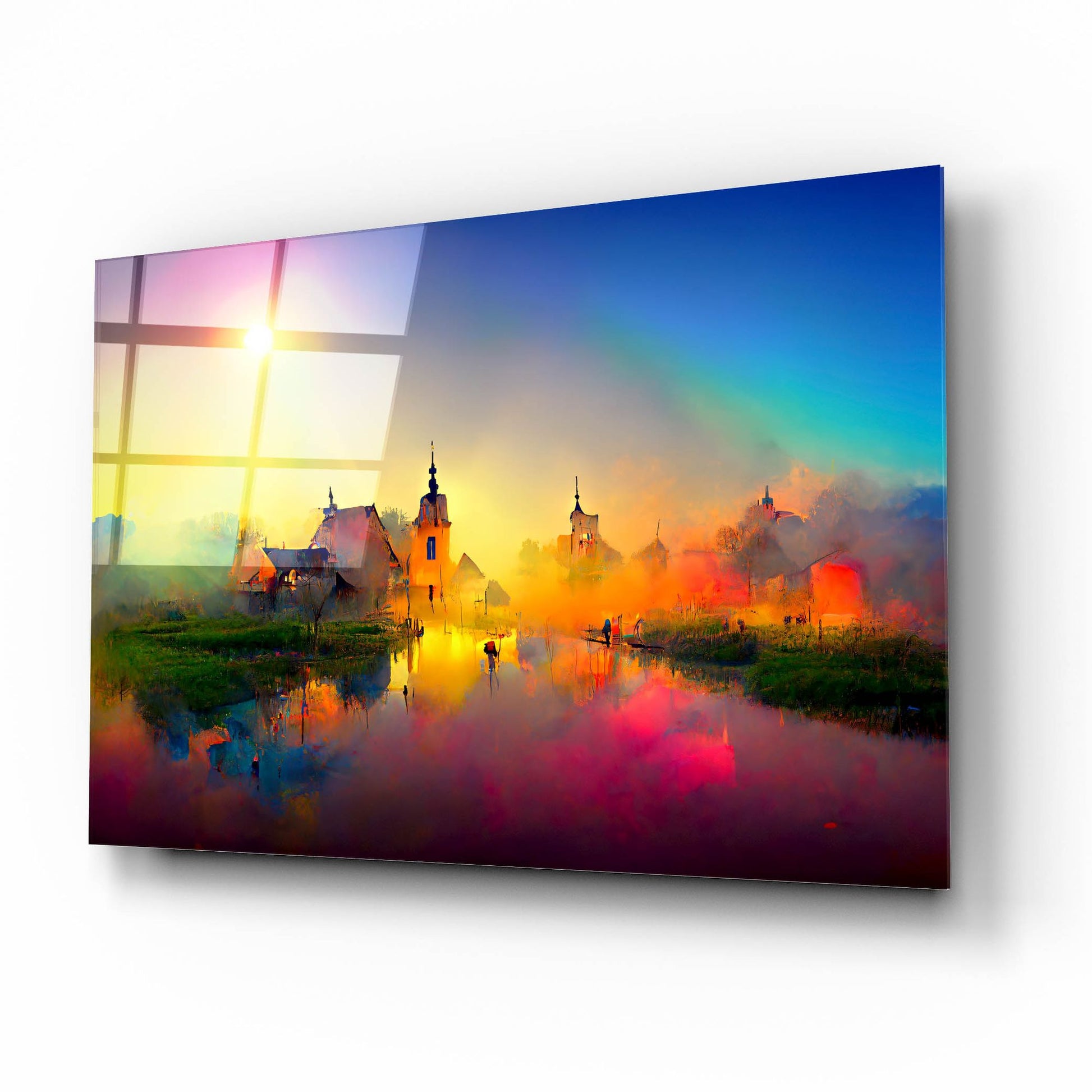 Epic Art 'Medieval Landscapes 4' by Ray Heere, Acrylic Glass Wall Art,16x12