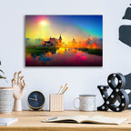 Epic Art 'Medieval Landscapes 4' by Ray Heere, Acrylic Glass Wall Art,16x12