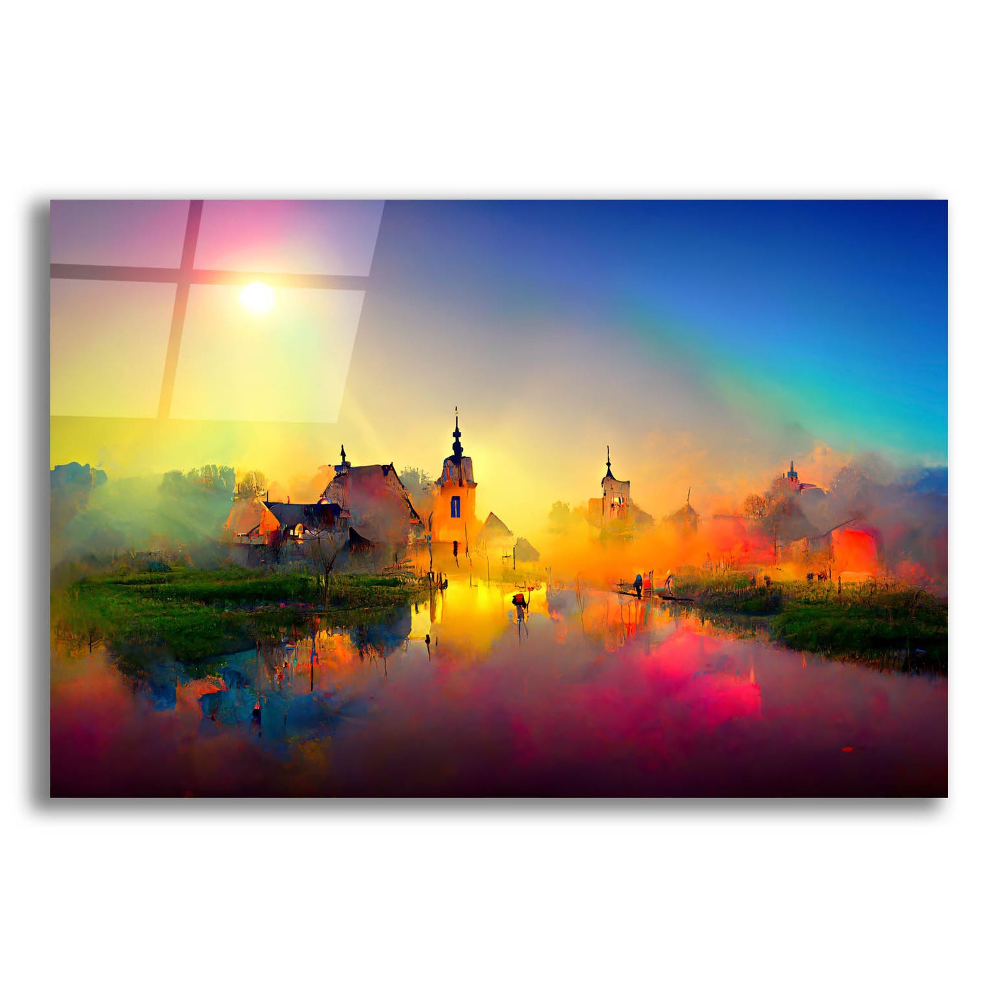 Epic Art 'Medieval Landscapes 4' by Ray Heere, Acrylic Glass Wall Art,16x12