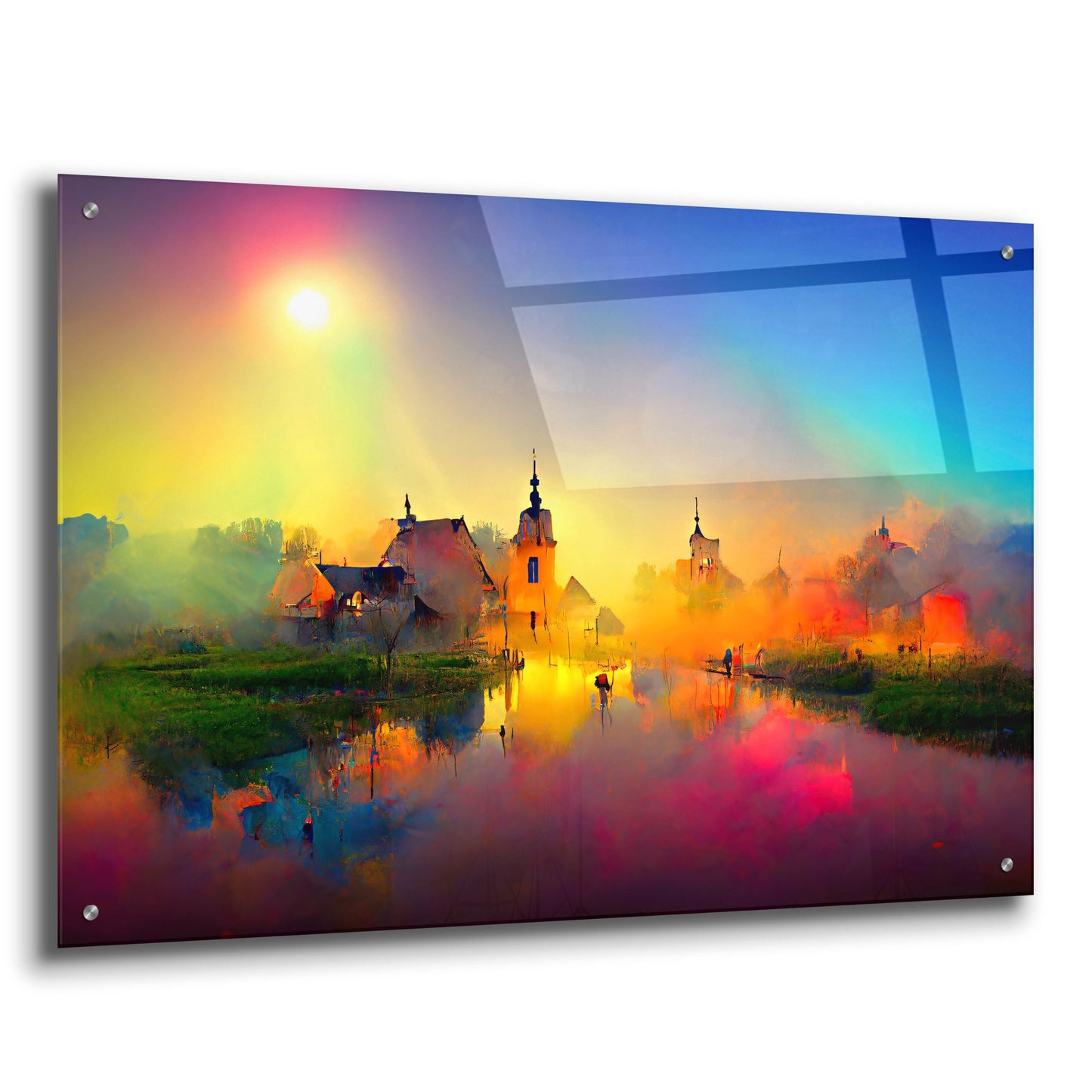 Epic Art 'Medieval Landscapes 4' by Ray Heere, Acrylic Glass Wall Art,36x24