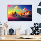 Epic Art 'Medieval Landscapes 5' by Ray Heere, Acrylic Glass Wall Art,16x12