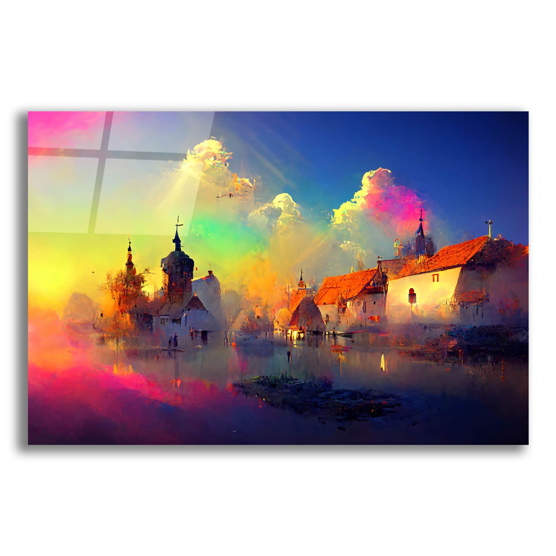 Epic Art 'Medieval Landscapes 5' by Ray Heere, Acrylic Glass Wall Art,16x12