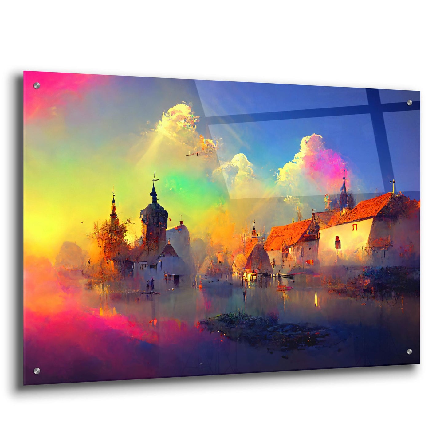 Epic Art 'Medieval Landscapes 5' by Ray Heere, Acrylic Glass Wall Art,36x24