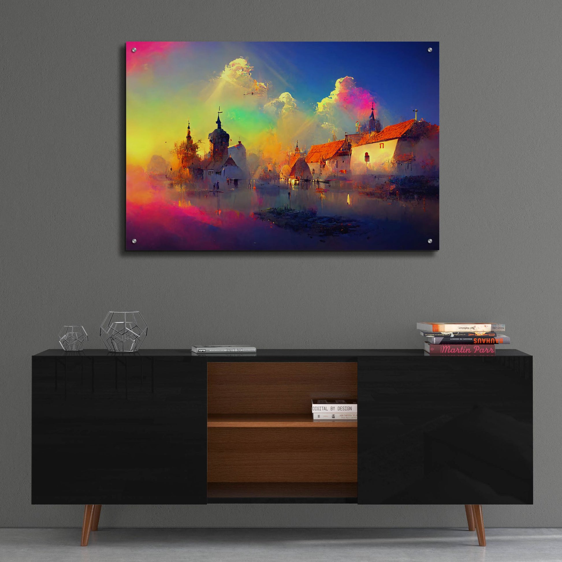 Epic Art 'Medieval Landscapes 5' by Ray Heere, Acrylic Glass Wall Art,36x24