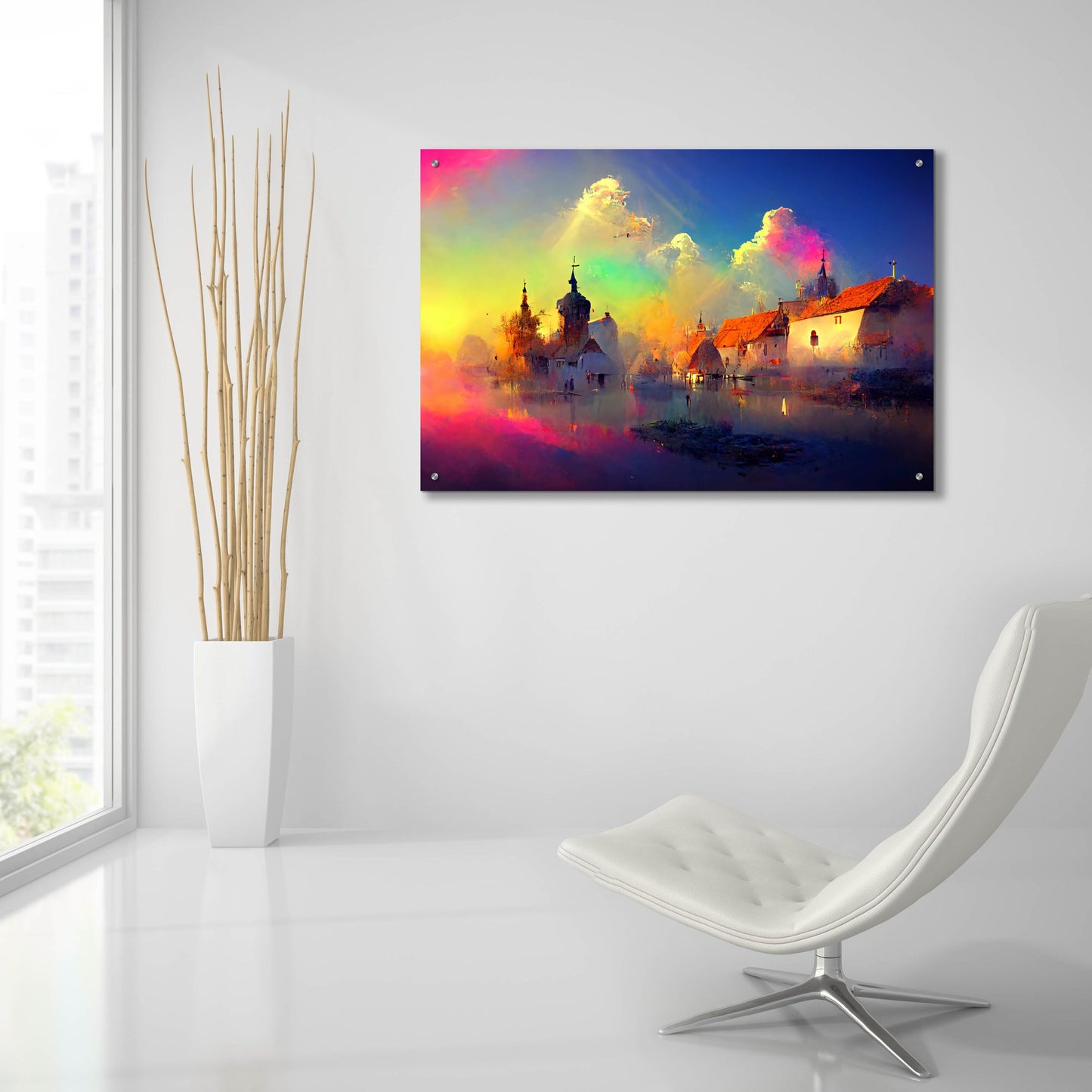 Epic Art 'Medieval Landscapes 5' by Ray Heere, Acrylic Glass Wall Art,36x24