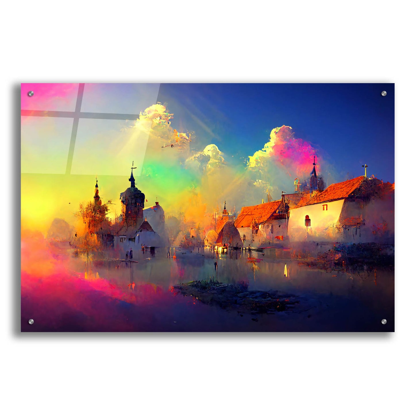 Epic Art 'Medieval Landscapes 5' by Ray Heere, Acrylic Glass Wall Art,36x24