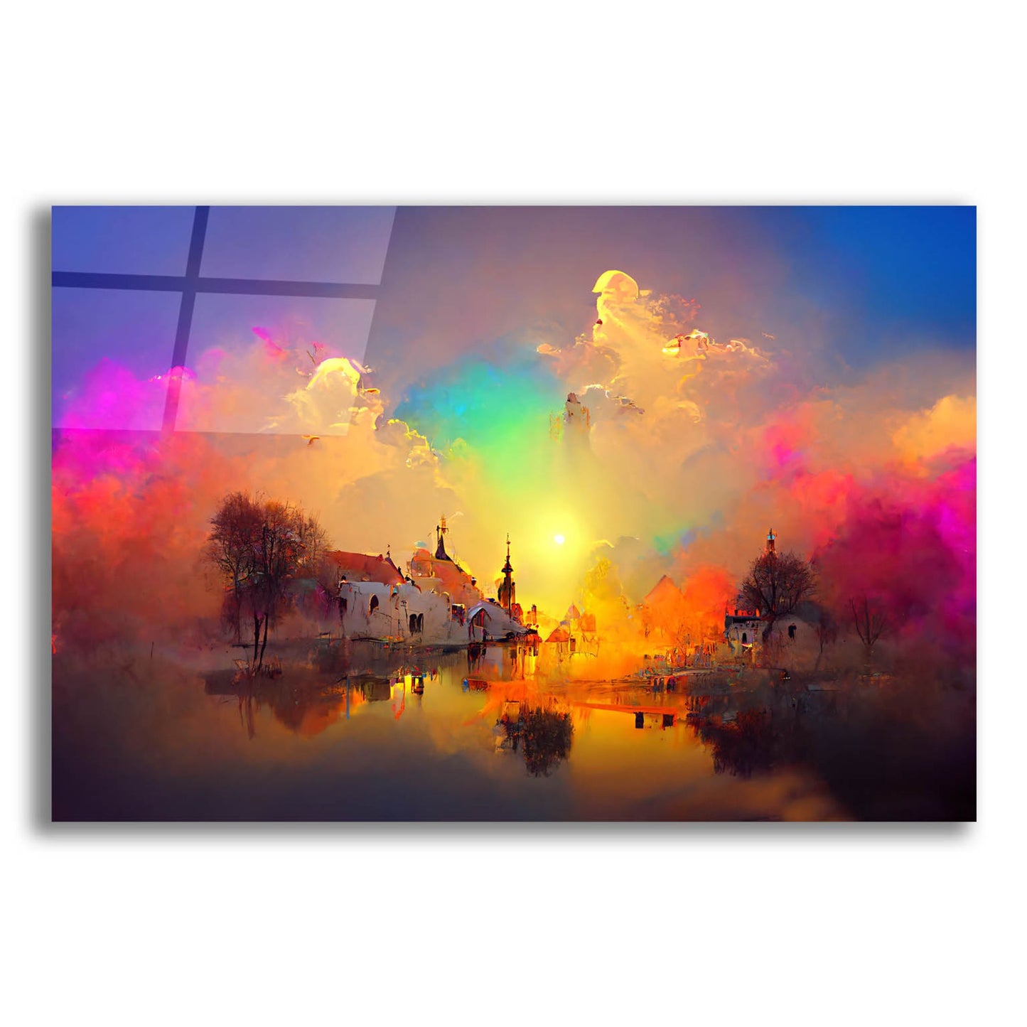 Epic Art 'Medieval Landscapes 6' by Ray Heere, Acrylic Glass Wall Art,16x12