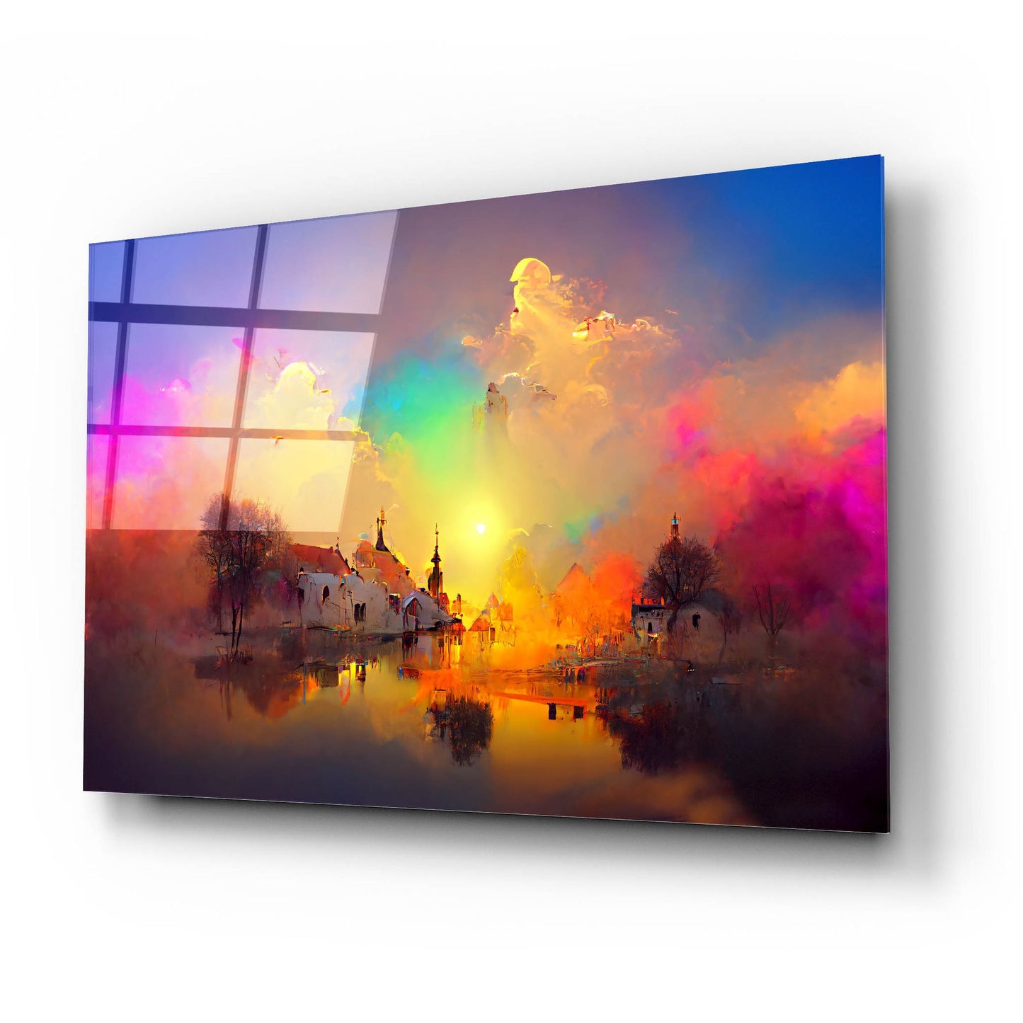 Epic Art 'Medieval Landscapes 6' by Ray Heere, Acrylic Glass Wall Art,24x16