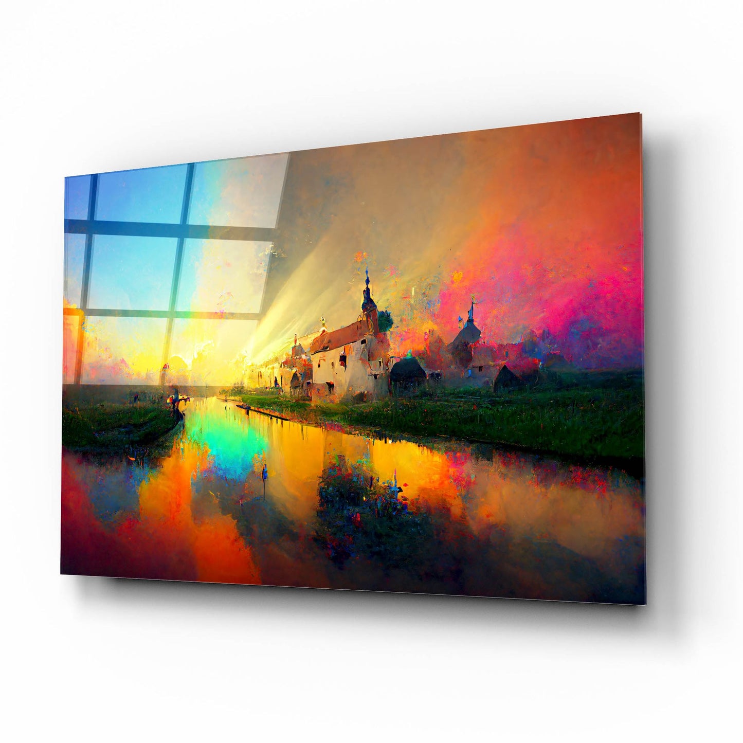 Epic Art 'Medieval Landscapes 7' by Ray Heere, Acrylic Glass Wall Art,16x12