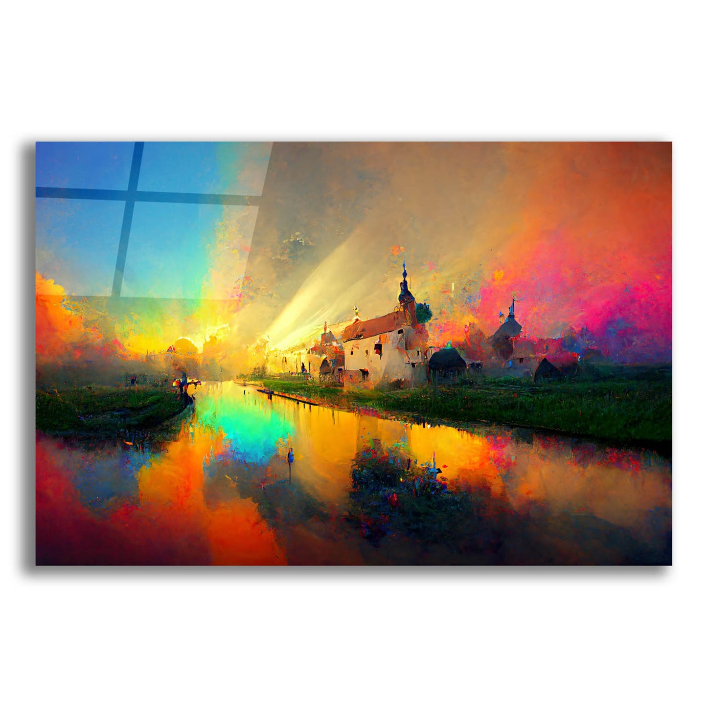 Epic Art 'Medieval Landscapes 7' by Ray Heere, Acrylic Glass Wall Art,16x12