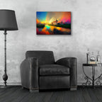 Epic Art 'Medieval Landscapes 7' by Ray Heere, Acrylic Glass Wall Art,24x16