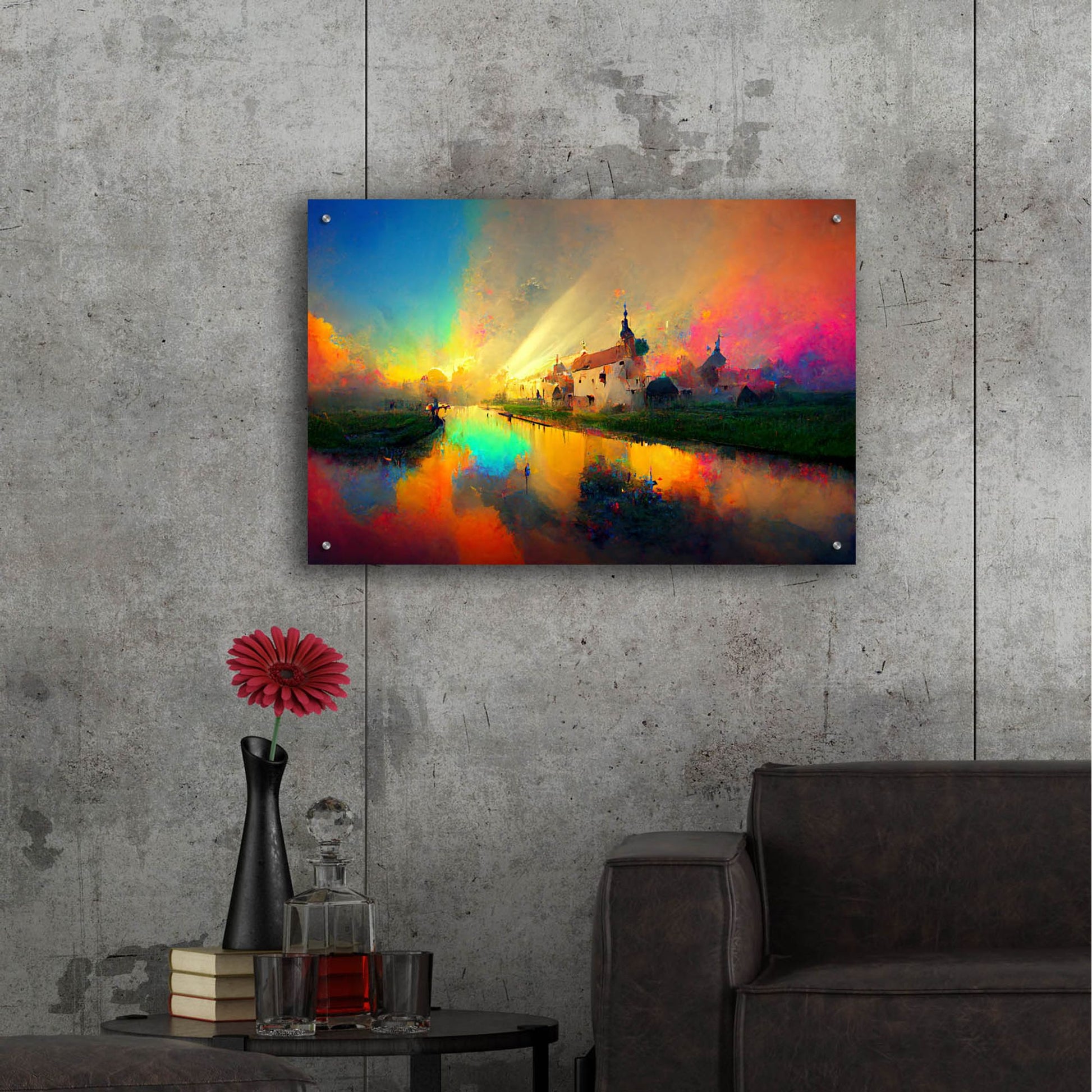 Epic Art 'Medieval Landscapes 7' by Ray Heere, Acrylic Glass Wall Art,36x24