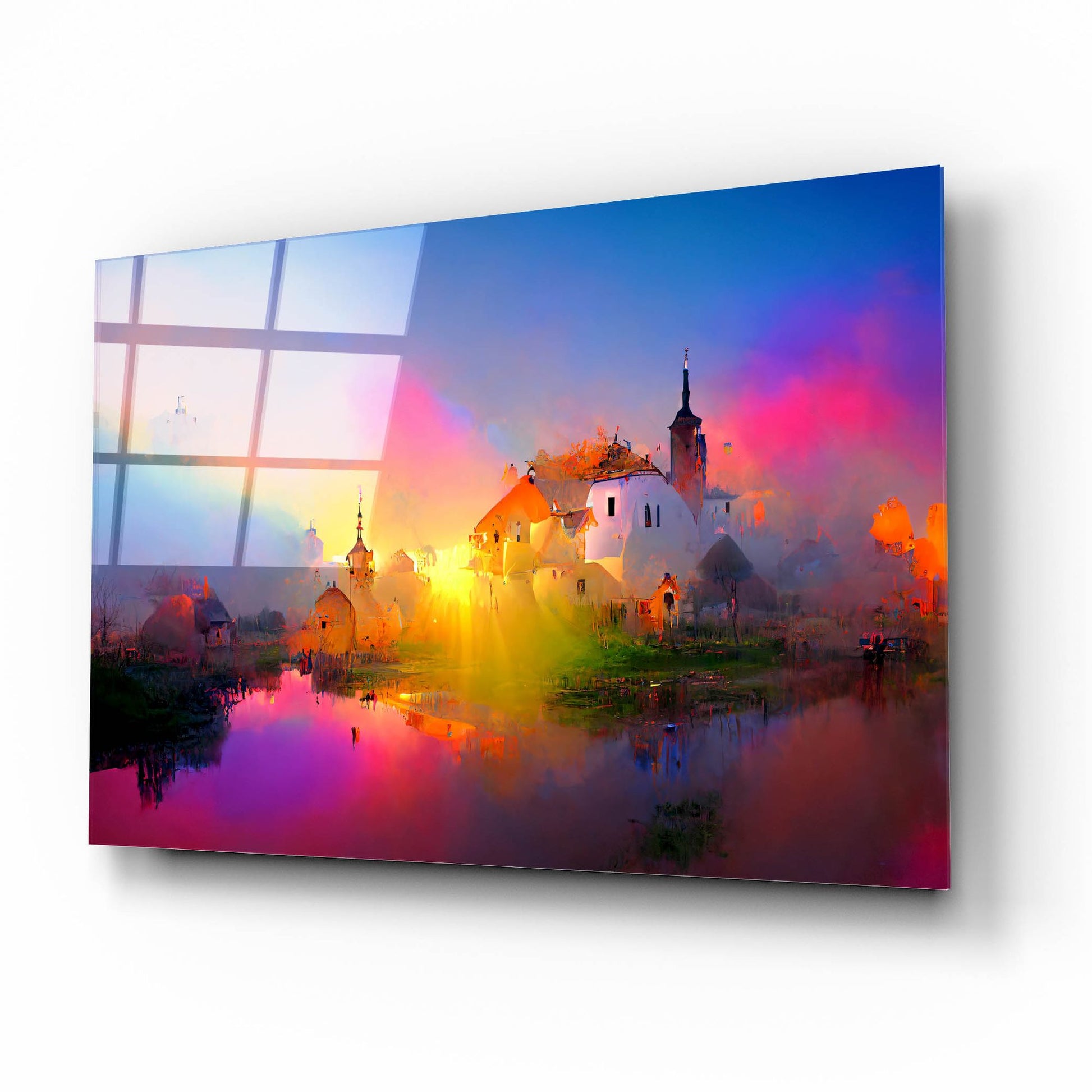 Epic Art 'Medieval Landscapes 8' by Ray Heere, Acrylic Glass Wall Art,16x12