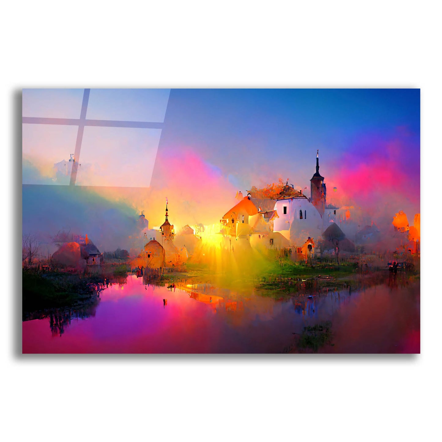 Epic Art 'Medieval Landscapes 8' by Ray Heere, Acrylic Glass Wall Art,16x12