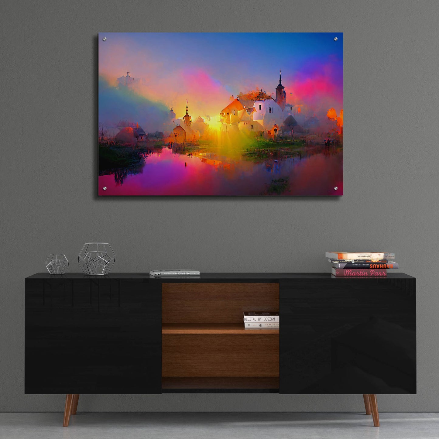 Epic Art 'Medieval Landscapes 8' by Ray Heere, Acrylic Glass Wall Art,36x24