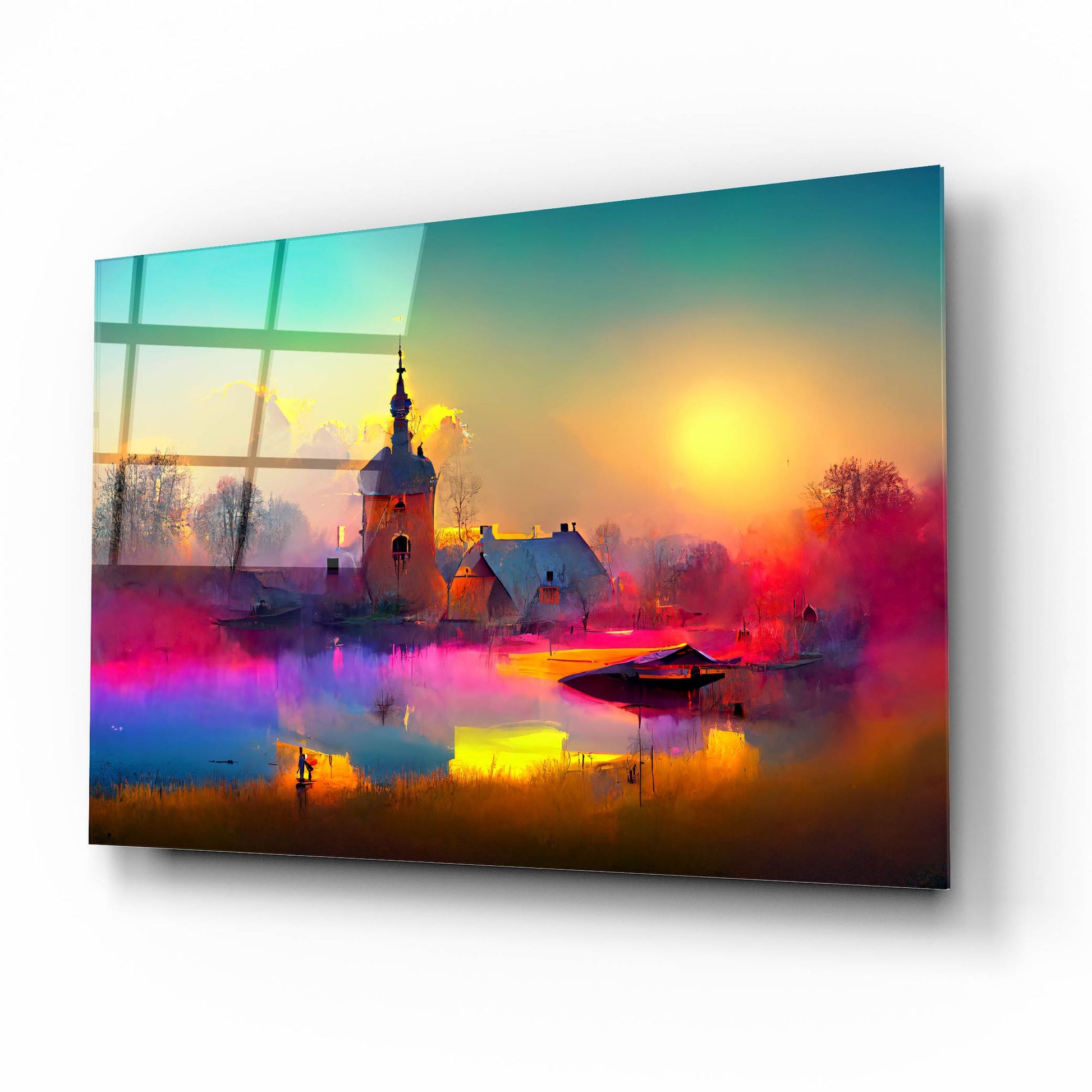 Epic Art 'Medieval Landscapes 9' by Ray Heere, Acrylic Glass Wall Art,16x12