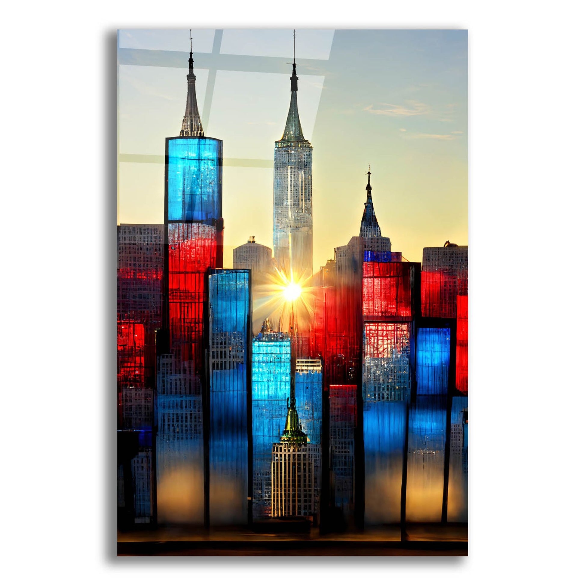 Epic Art 'New York 1' by Ray Heere, Acrylic Glass Wall Art,12x16