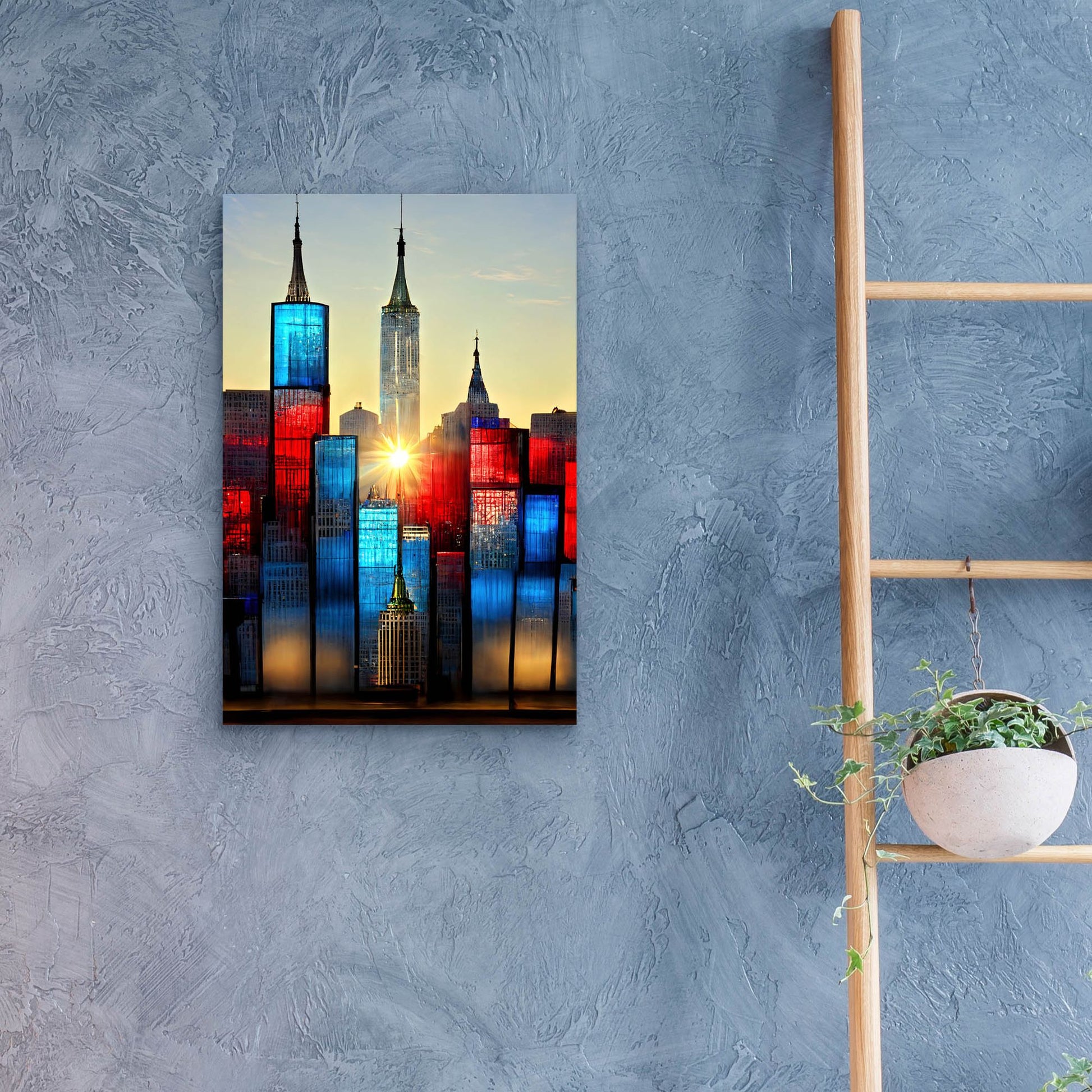 Epic Art 'New York 1' by Ray Heere, Acrylic Glass Wall Art,16x24