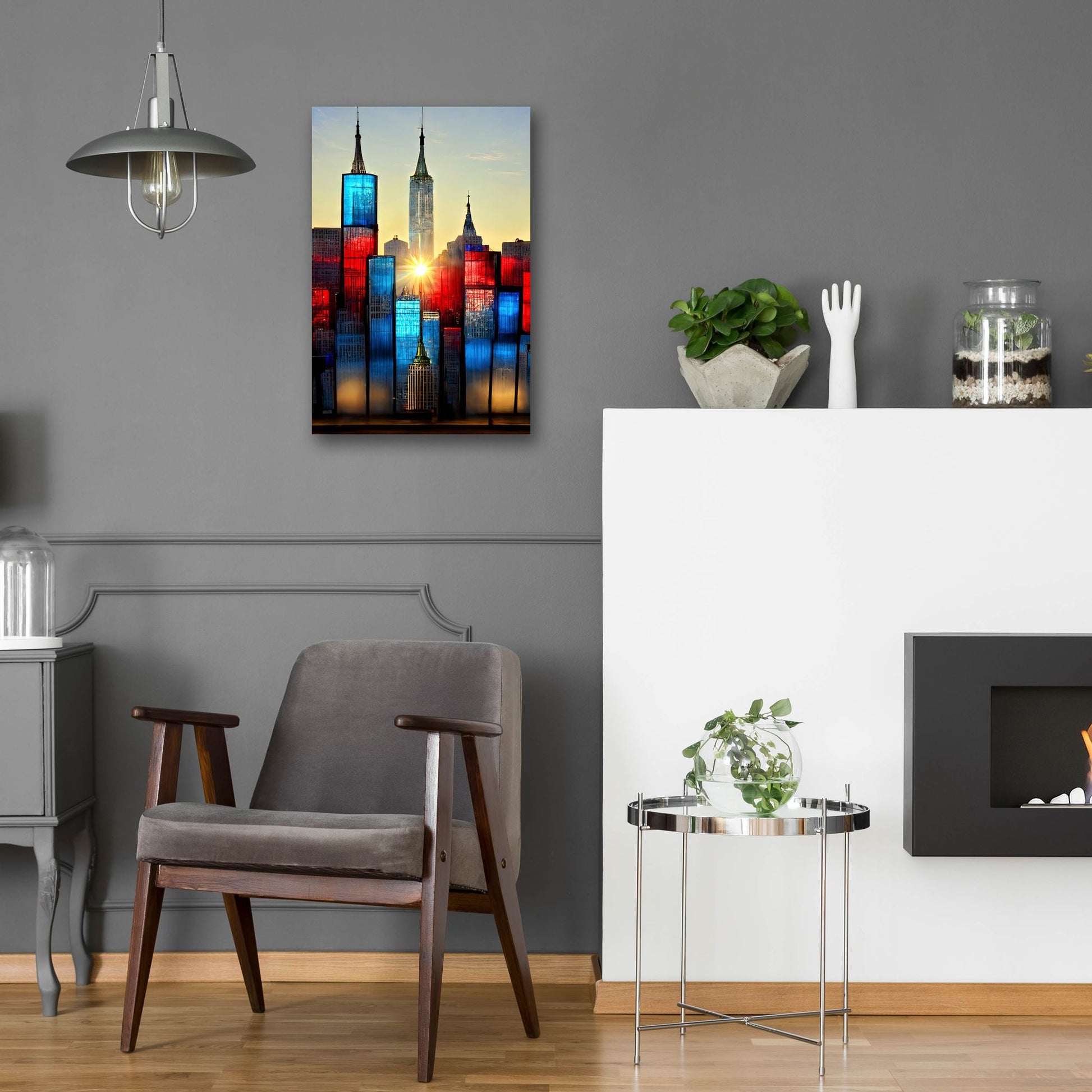 Epic Art 'New York 1' by Ray Heere, Acrylic Glass Wall Art,16x24